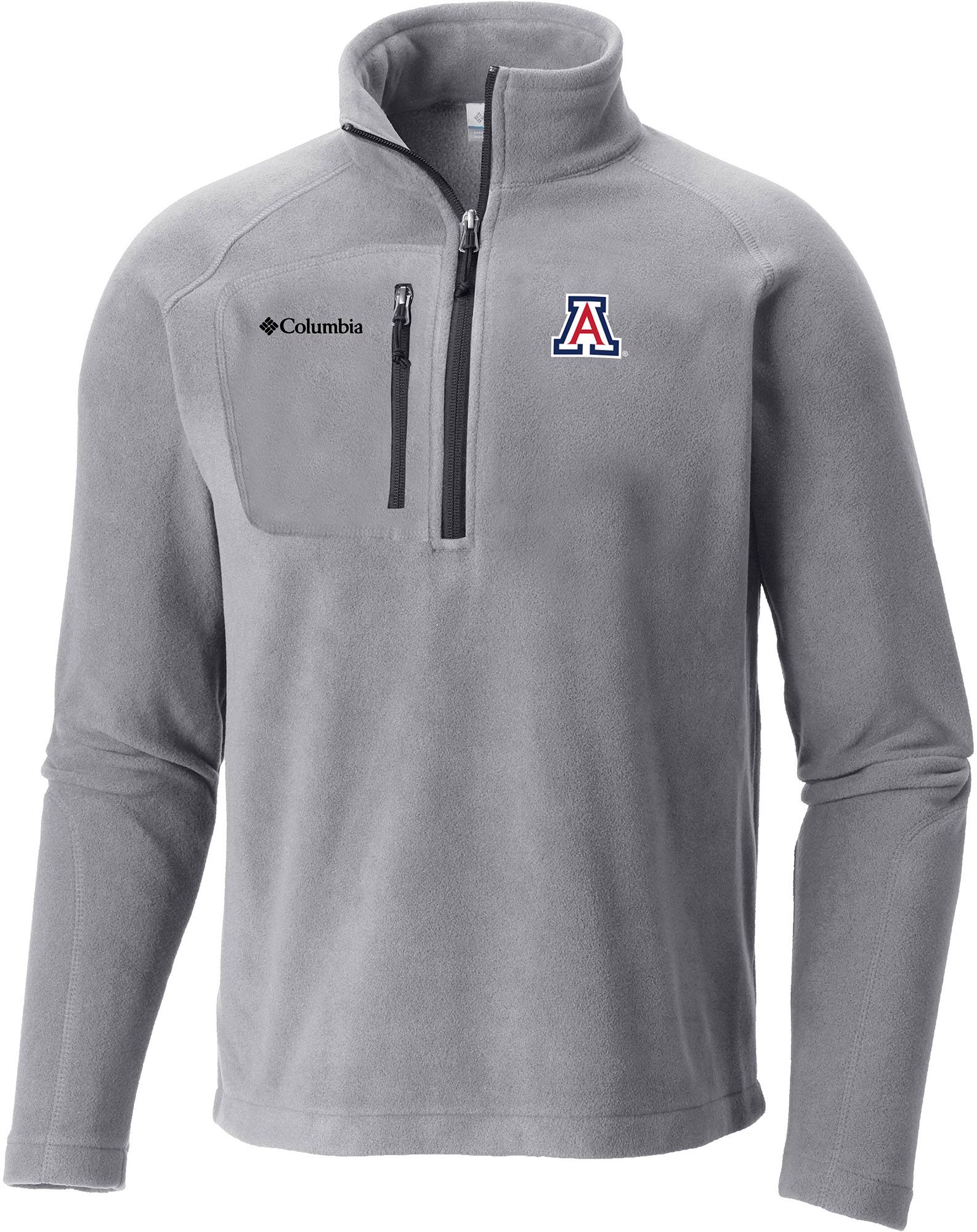 Columbia Men's Arizona Wildcats Grey Fast Trek lll Quarter-Zip Pullover product image