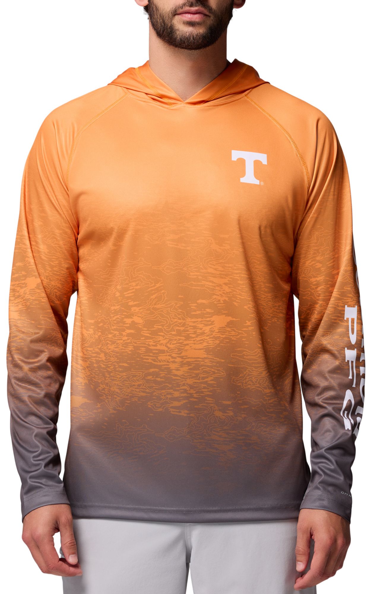 Columbia Men's Tennessee Volunteers Orange Super Terminal Tackle Ombre Pullover Hoodie product image