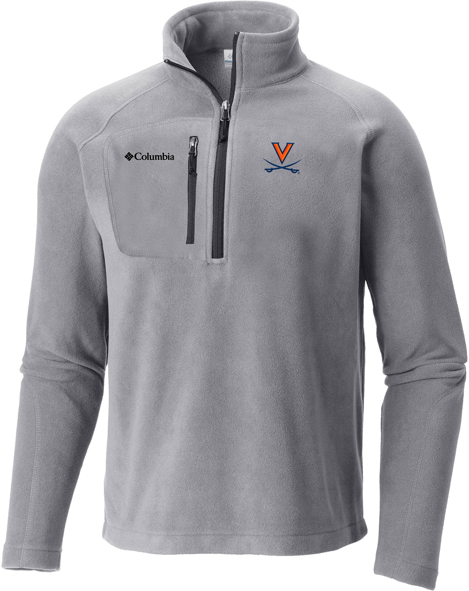Columbia Men's Virginia Cavaliers Grey Fast Trek lll Quarter-Zip Pullover product image