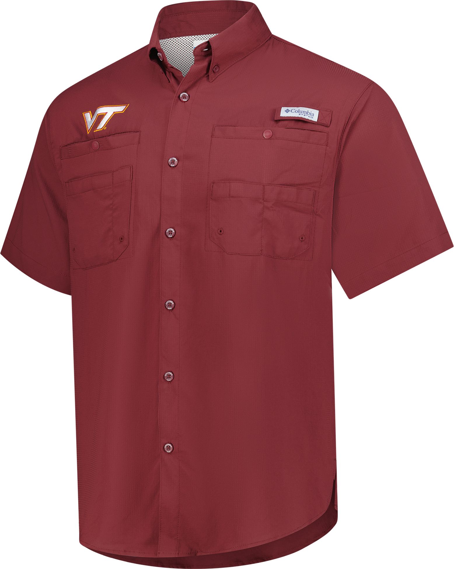 Columbia Men's Virginia Tech Hokies Deep Maroon Tamiami Short Sleeve T-Shirt product image