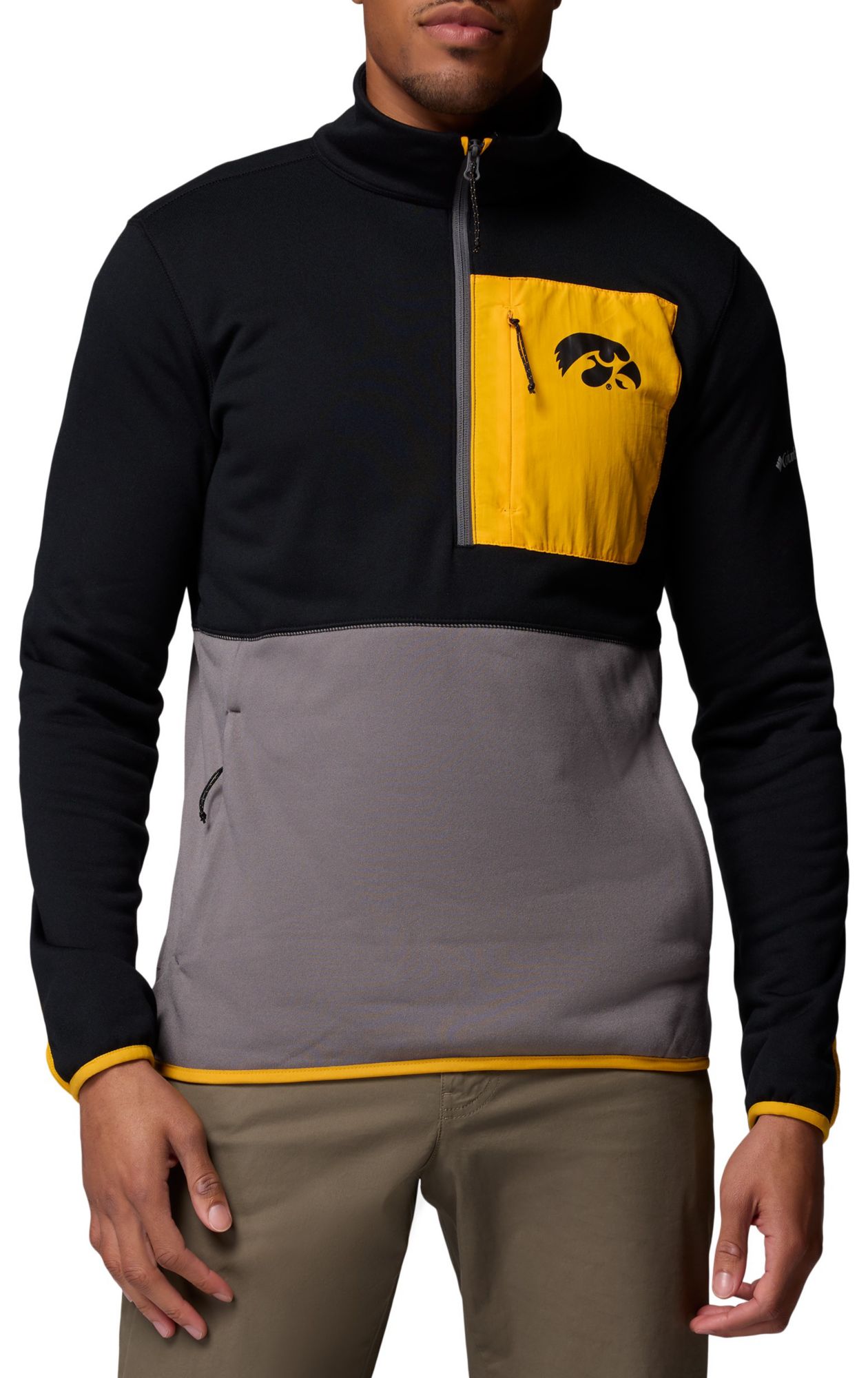 Columbia Men's Iowa Hawkeyes Black Hike Half-Zip Jacket product image