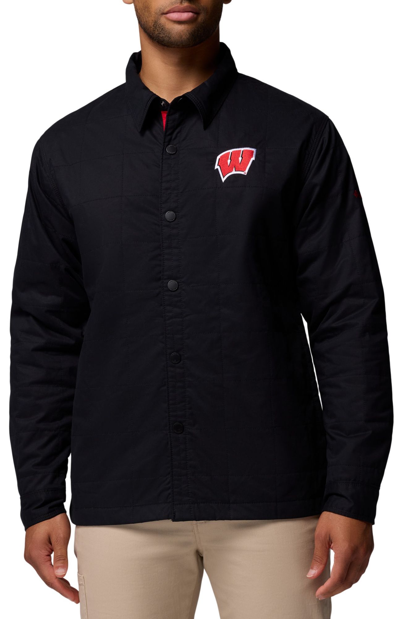 Columbia Men's Wisconsin Badgers Black Campus Roam Quilted Jacket product image