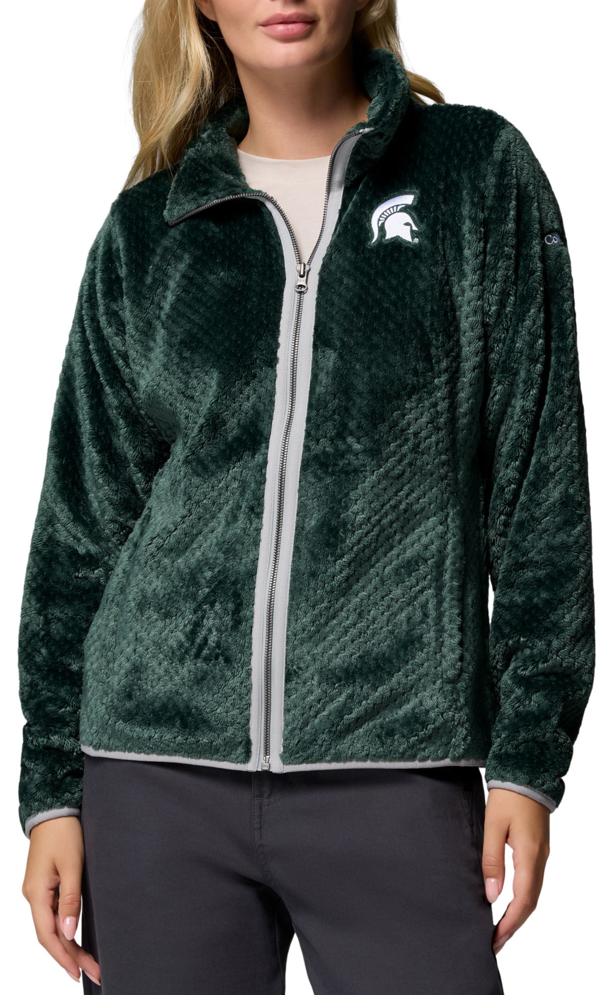 Columbia Women's Michigan State Spartans Spruce Fireside Sherpa Full-Zip Jacket product image