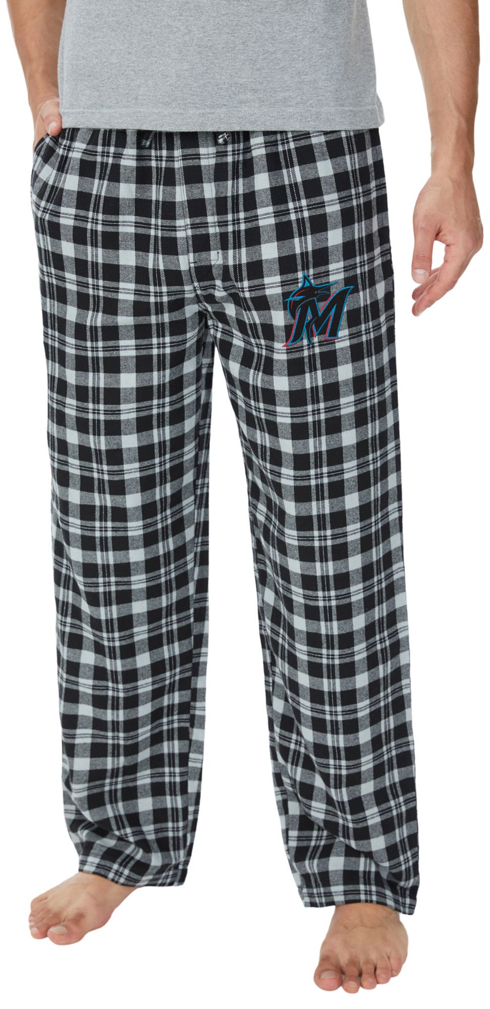 Concepts Sport Adult Miami Marlins Black Hawthorn Flannel Pants product image