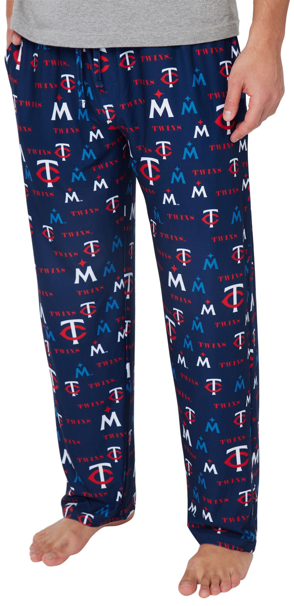 Concepts Sport Adult Minnesota Twins Navy Mosaic All Over Print Sleep Pants product image
