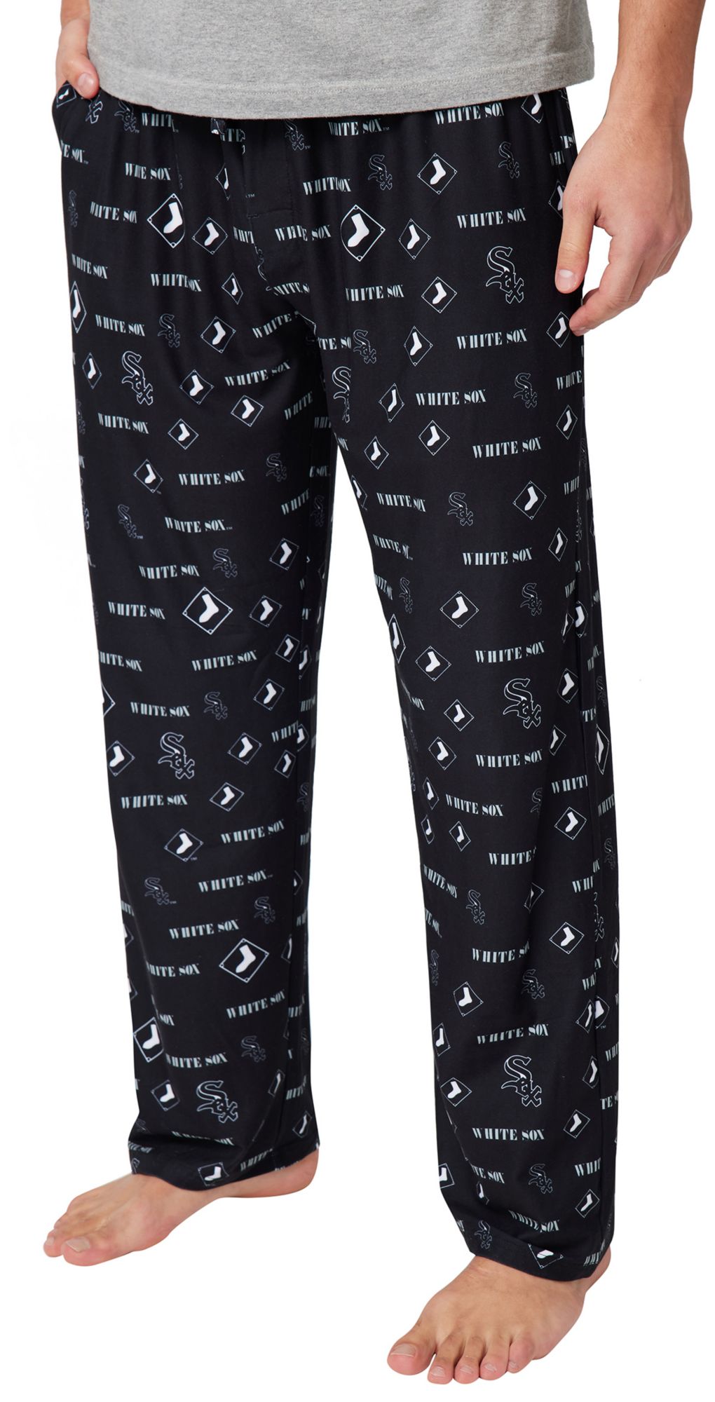 Concepts Sport Adult Chicago White Sox Black Mosaic All Over Print Sleep Pants product image