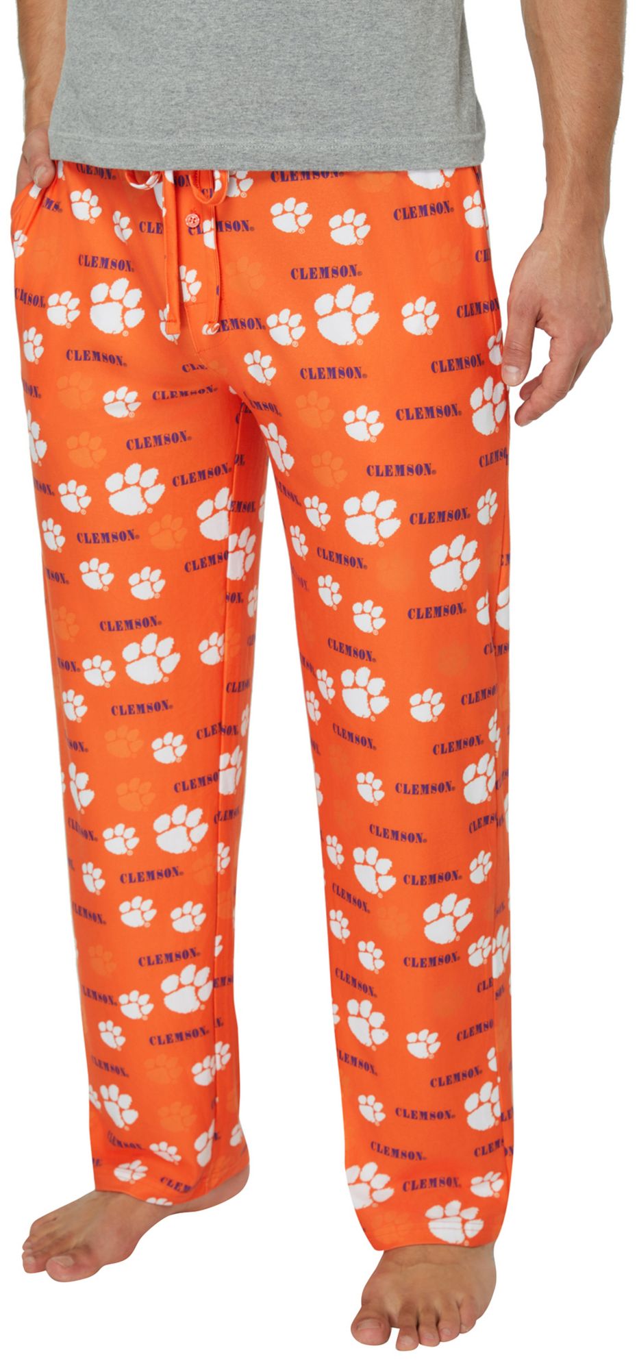 Concepts Sport Men's Clemson Tigers Orange All Over Print Sleep Pants product image
