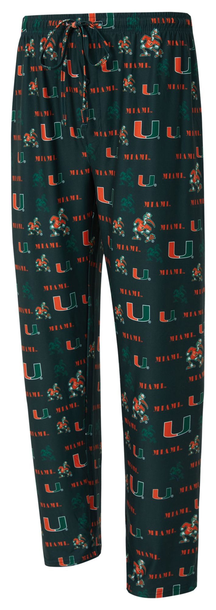 Concepts Sport Men's Miami Hurricanes Green All Over Print Sleep Pants product image