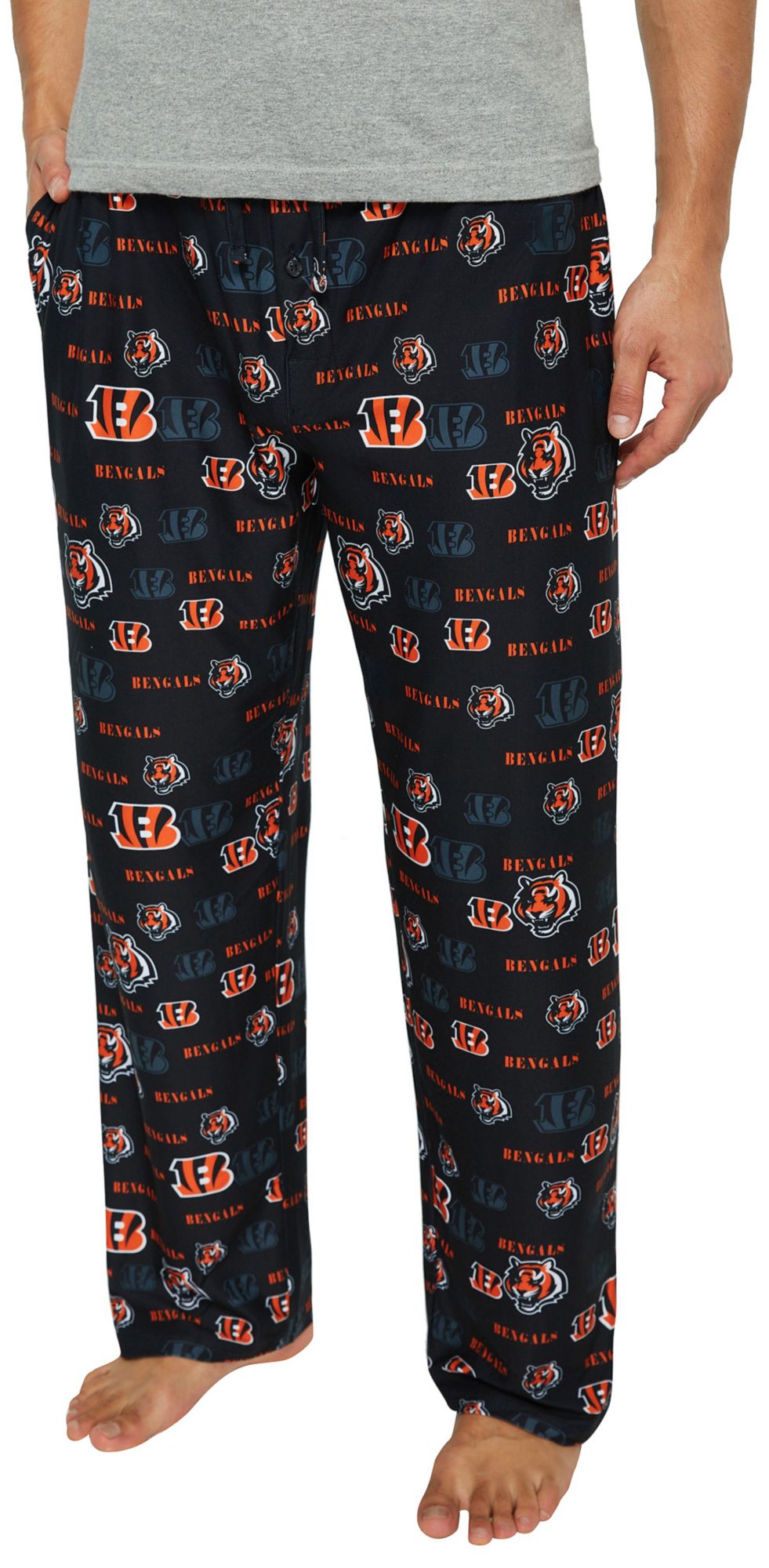 Concepts Sport Men's Cincinnati Bengals Black Mosaic All Over Print Sleep Pants product image