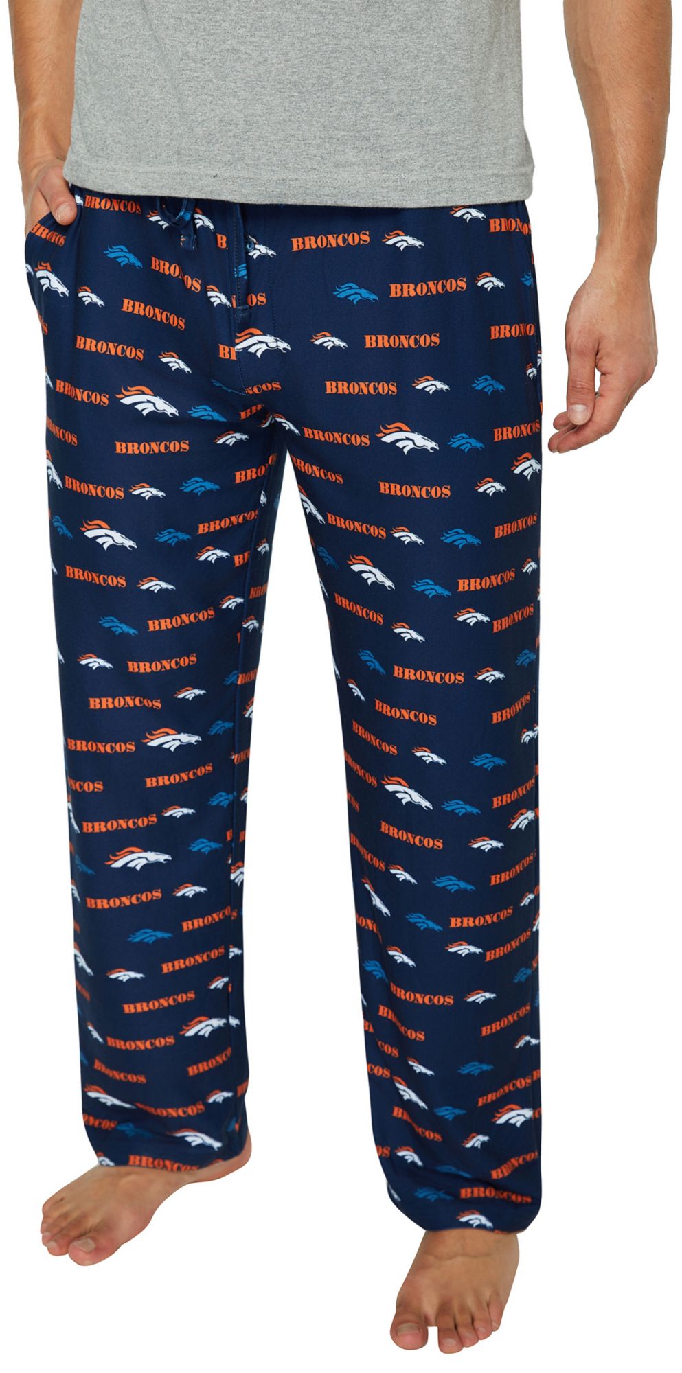 Concepts Sport Men's Denver Broncos Navy Mosaic All Over Print Sleep Pants product image