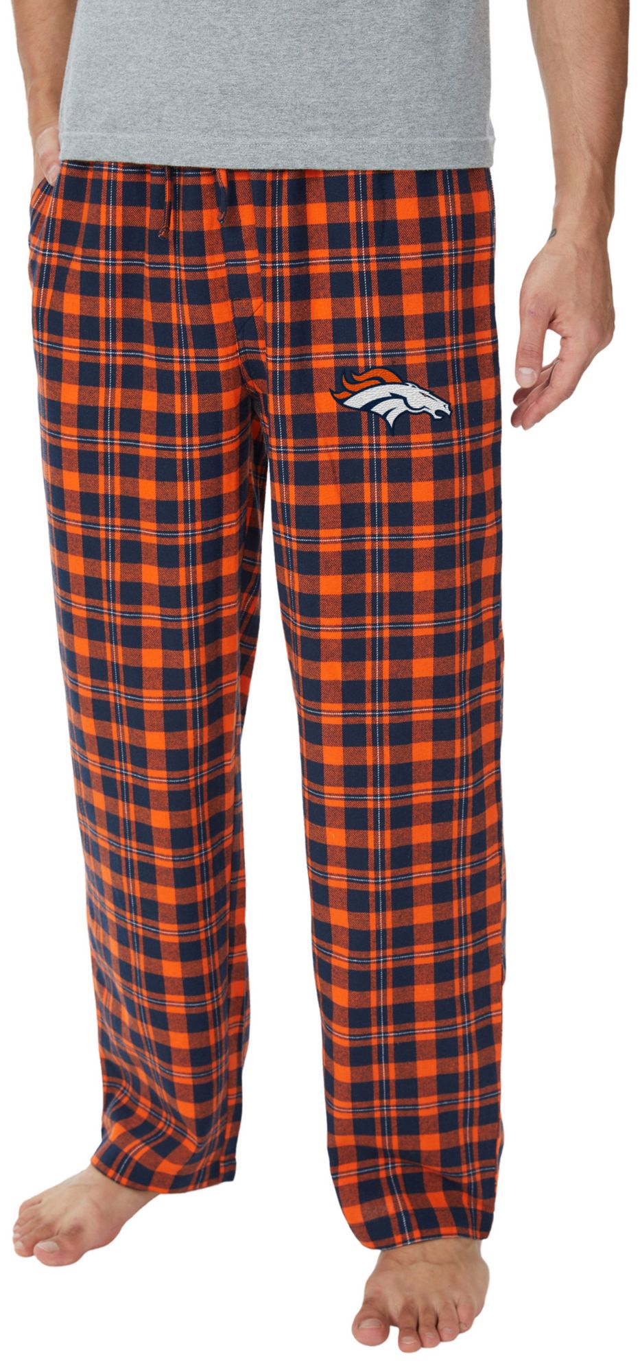 Concepts Sport Men's Denver Broncos Navy Hawthorn Flannel Sleep Pants product image