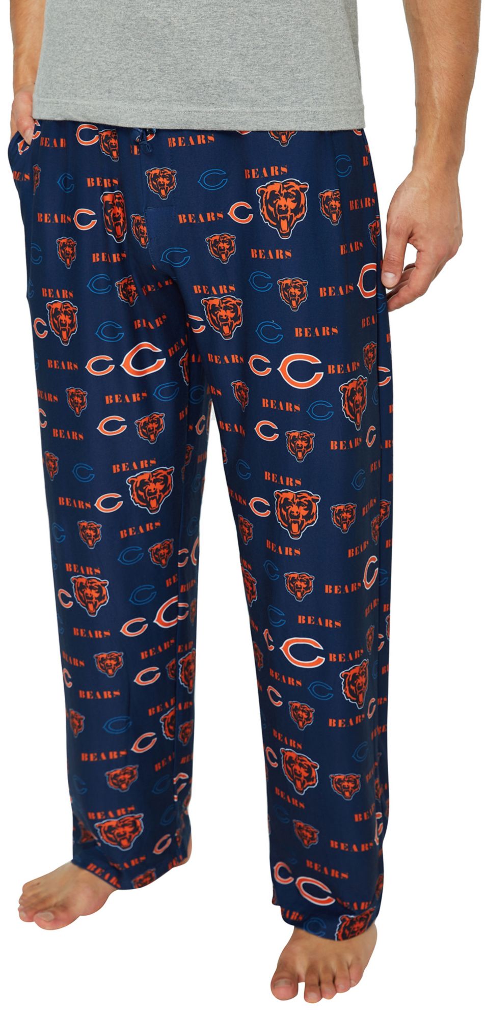 Concepts Sport Men's Chicago Bears Navy Mosaic All Over Print Sleep Pants product image