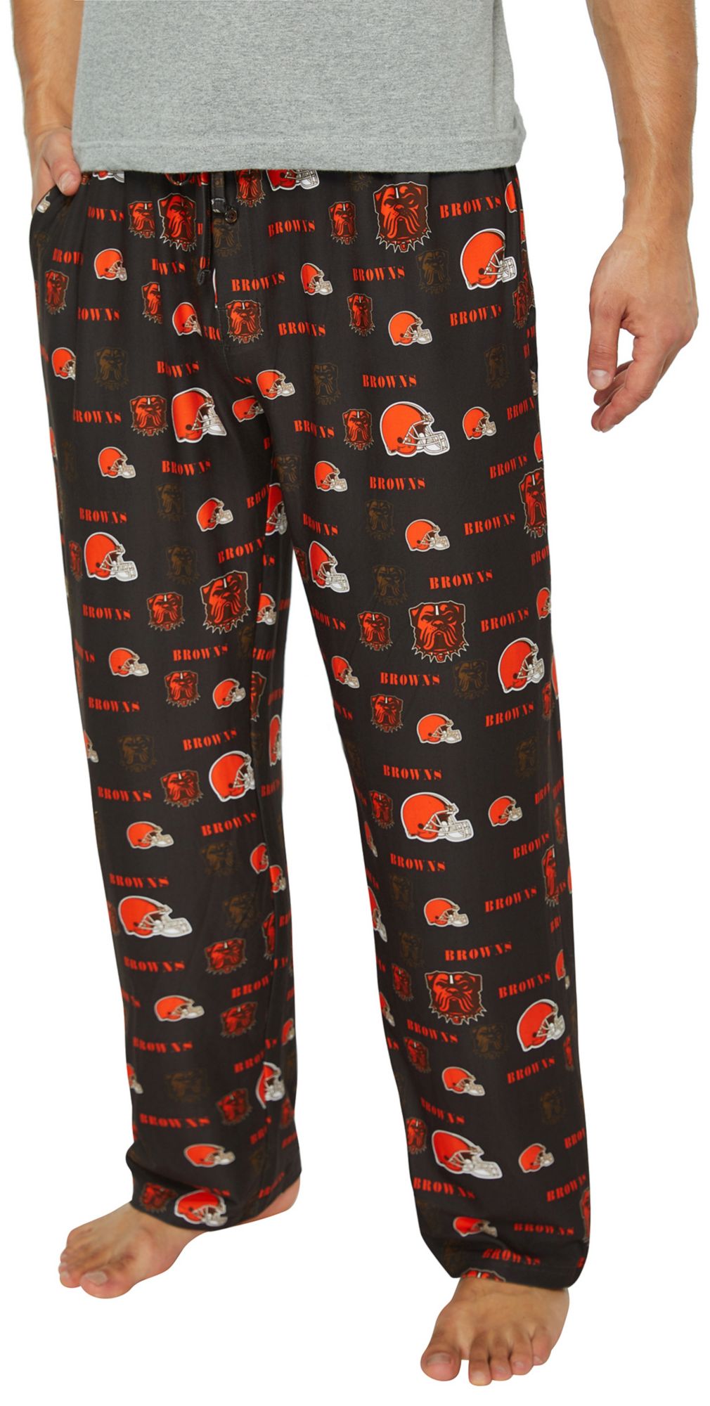 Concepts Sport Men's Cleveland Browns Brown Mosaic All Over Print Sleep Pants product image
