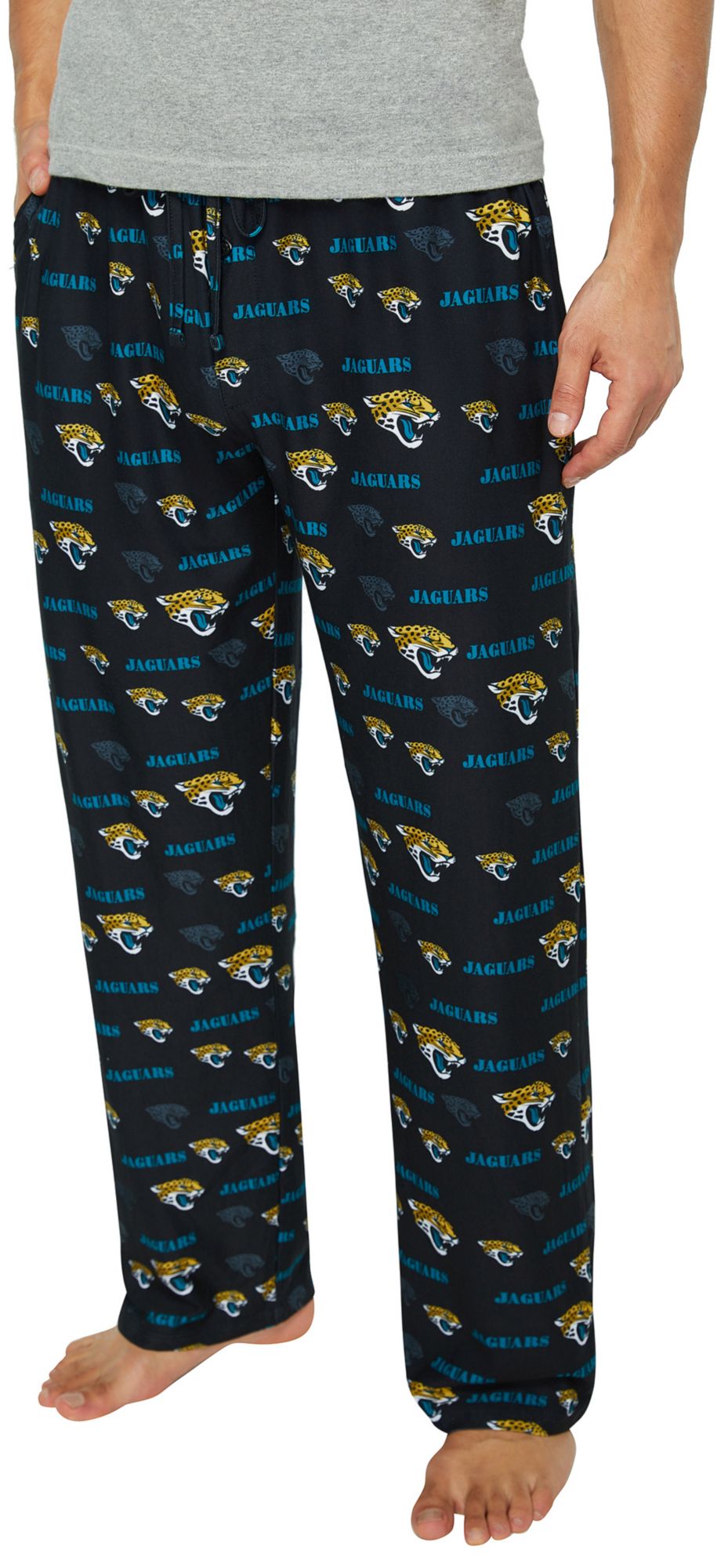 Concepts Sport Men's Jacksonville Jaguars Black Mosaic All Over Print Sleep Pants product image