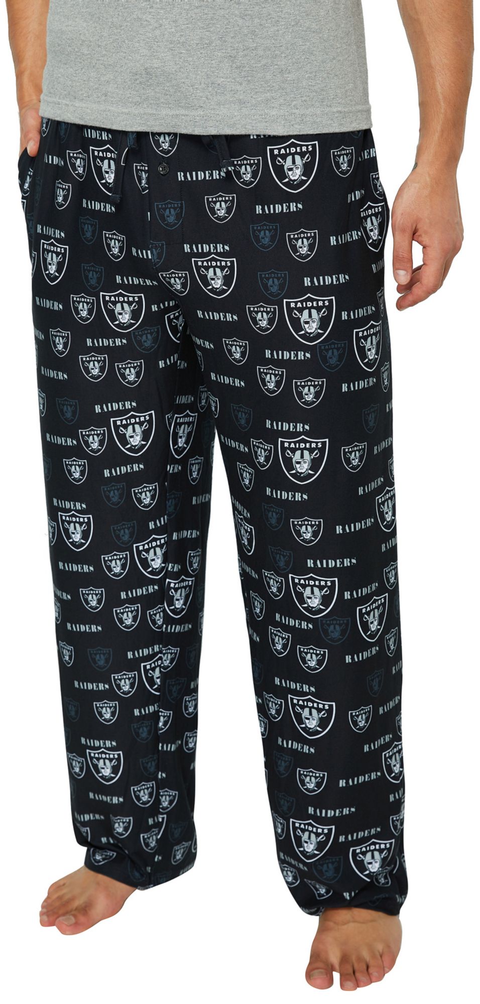 Concepts Sport Men's Las Vegas Raiders Black Mosaic All Over Print Sleep Pants product image