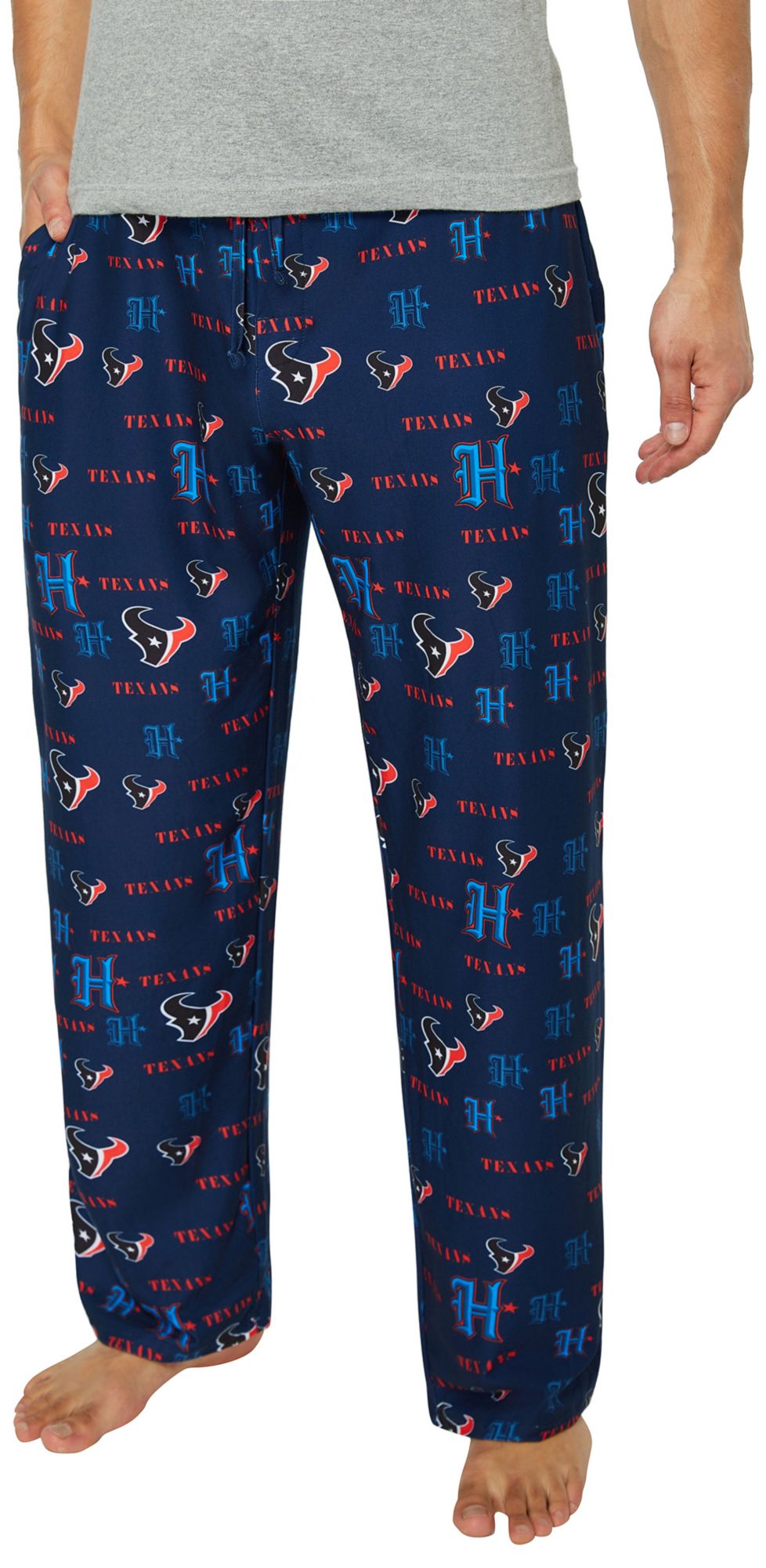 Concepts Sport Men's Houston Texans Navy Mosaic All Over Print Sleep Pants product image