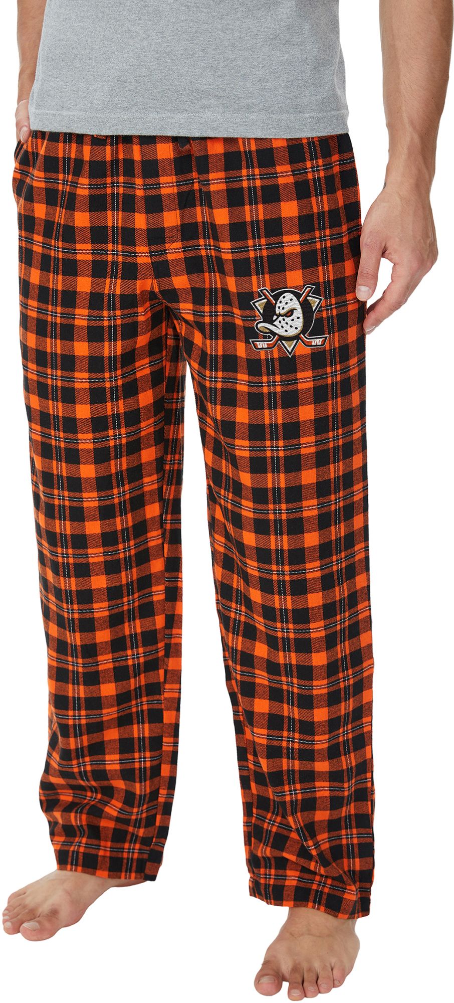 Concepts Sport Men's Anaheim Ducks Black Hawthorn Flannel Pants product image