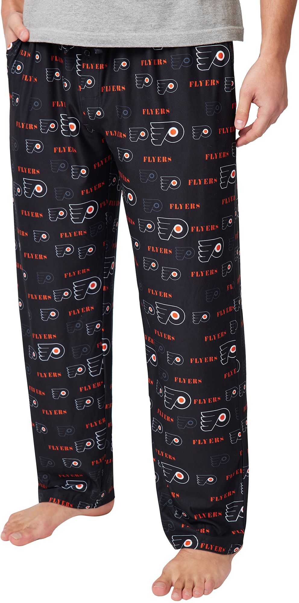 Concepts Sport Men's Philadelphia Flyers Black Mosaic All Over Print Sleep Pants product image