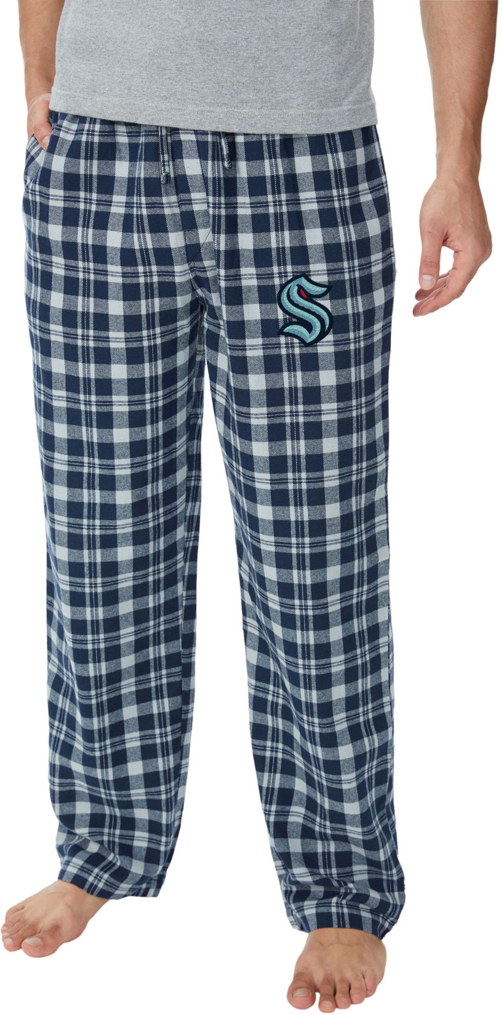 Concepts Sport Men's Seattle Kraken Navy Hawthorn Flannel Pants product image