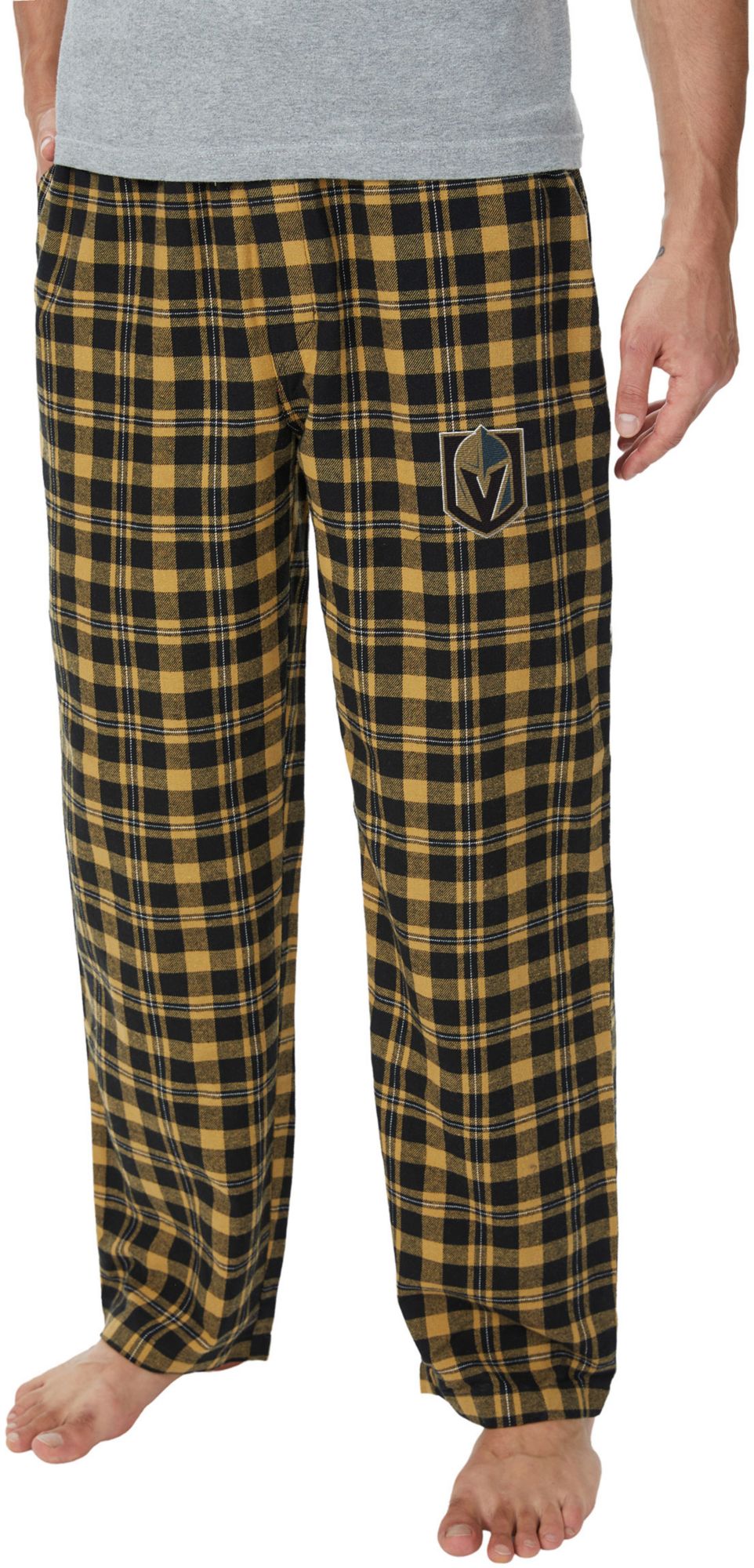 Concepts Sport Men's Vegas Golden Knights Black Hawthorn Flannel Pants product image