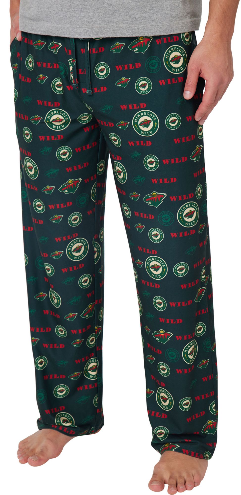 Concepts Sport Men's Minnesota Wild Green Mosaic All Over Print Sleep Pants product image