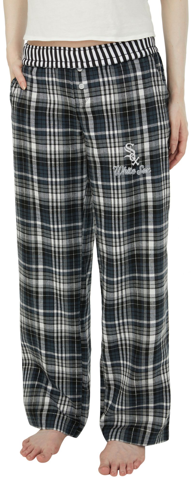 Concepts Sport Women's Chicago White Sox Black Laney Flannel Sleep Pants product image