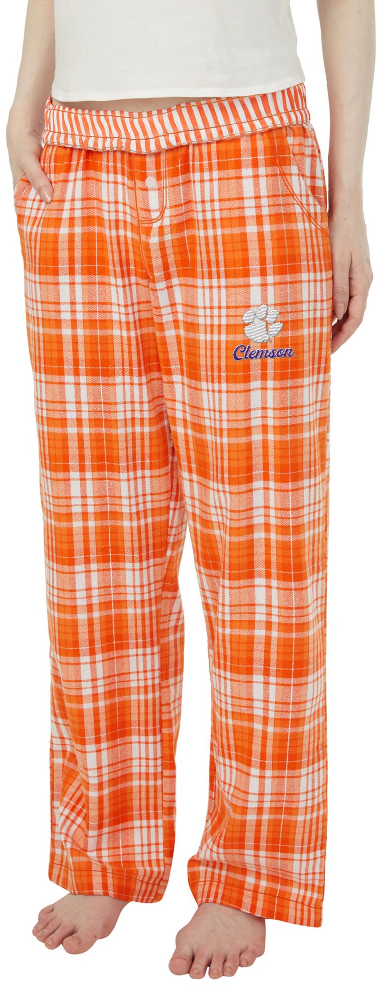 Concepts Sport Women's Clemson Tigers Multi-Plaid Laney Sleep Pants product image
