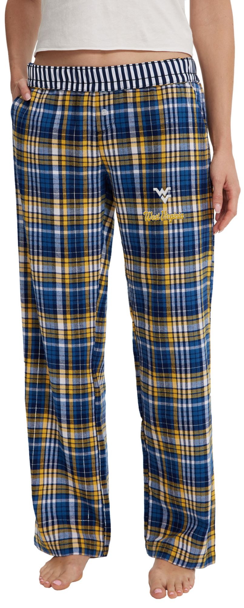 Concepts Sport Women's West Virginia Mountaineers Multi-Plaid Laney Sleep Pants product image
