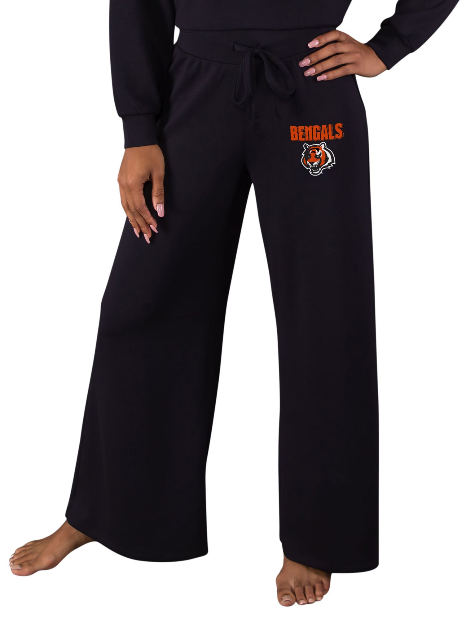 Concepts Sport Women's Cincinnati Bengals Black Darby Wideleg Pant product image