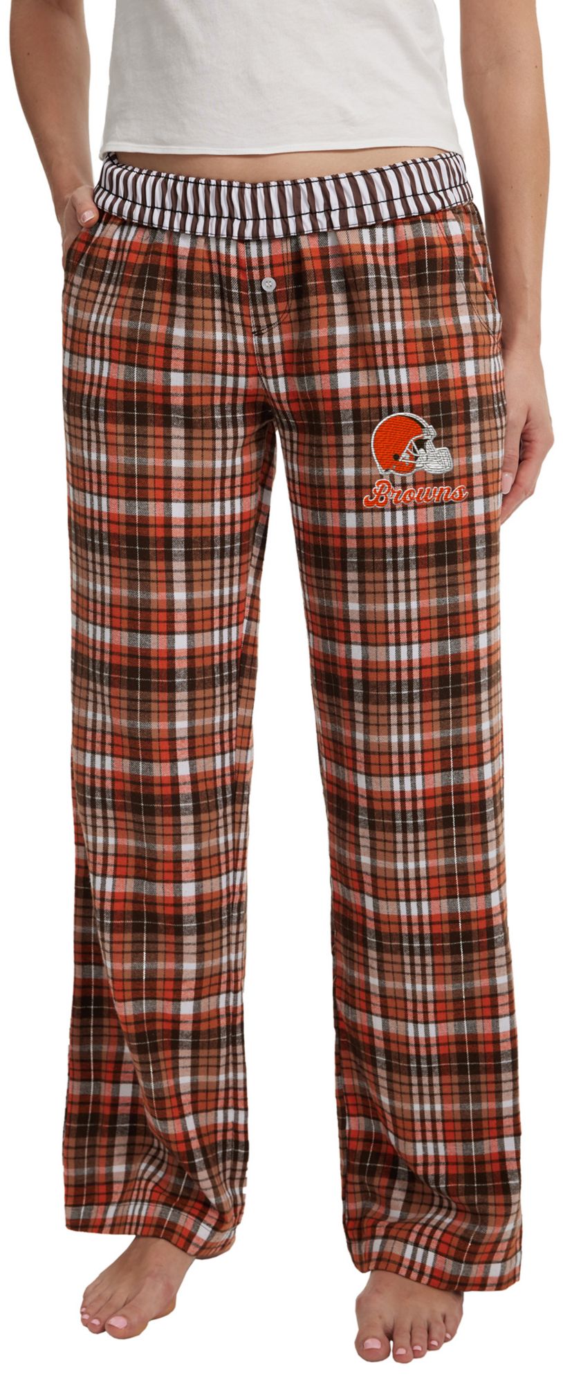 Concepts Sport Women's Cleveland Browns Brown Laney Flannel Sleep Pants product image