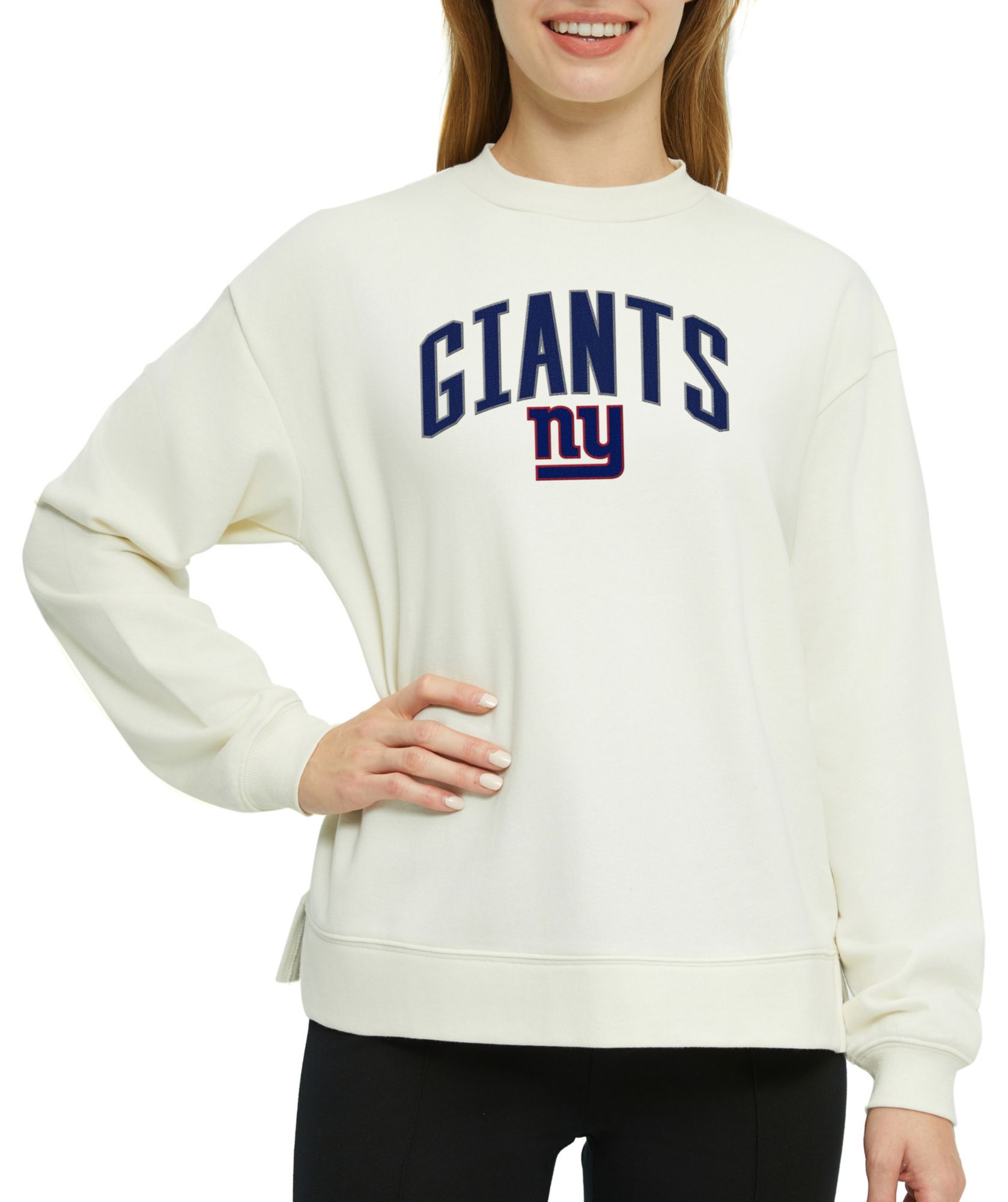 Concepts Sport Women's New York Giants Off White Almanac Mock Neck Pullover Sweatshirt product image