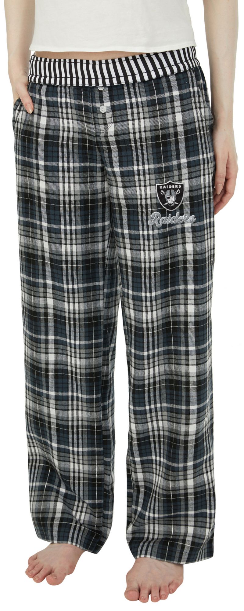 Concepts Sport Women's Las Vegas Raiders Black Laney Flannel Sleep Pants product image
