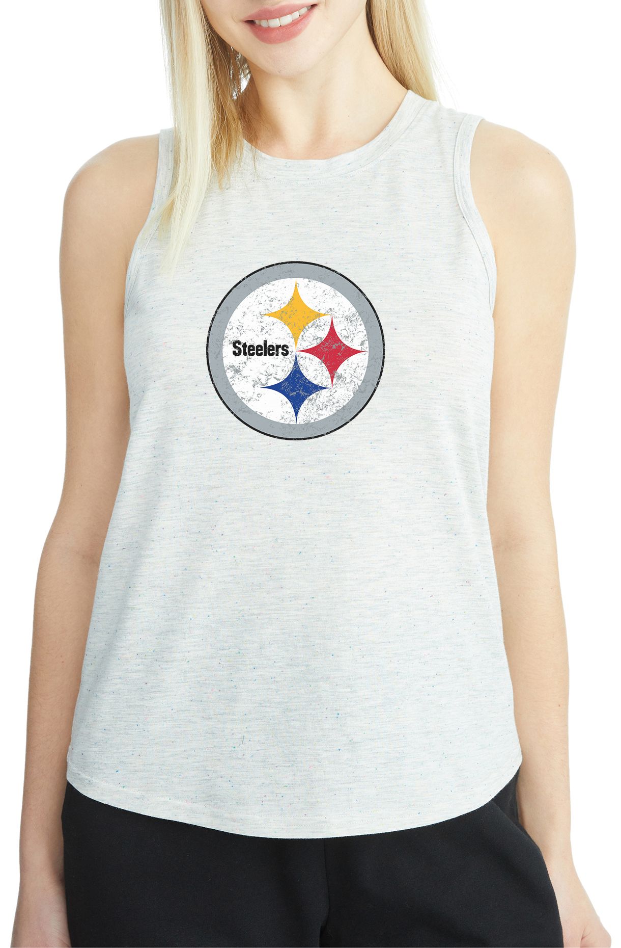 Concepts Sport Women's Pittsburgh Steelers Grey Speckle Tank Top product image