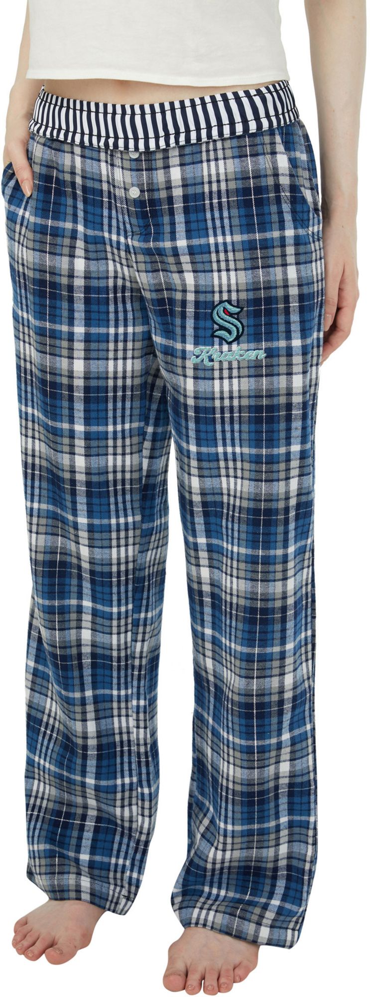 Concepts Sport Women's Seattle Kraken Navy Laney Flannel Sleep Pants product image