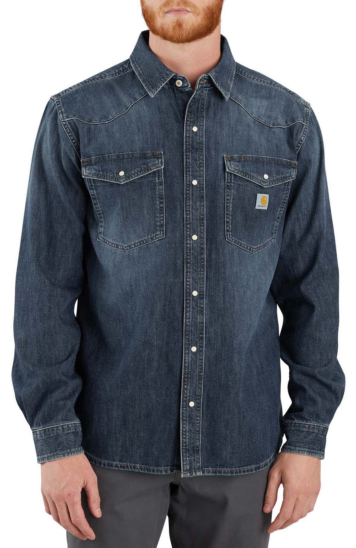 Carhartt Men's Montana Denim Long Sleeve Snapfront Shirt product image