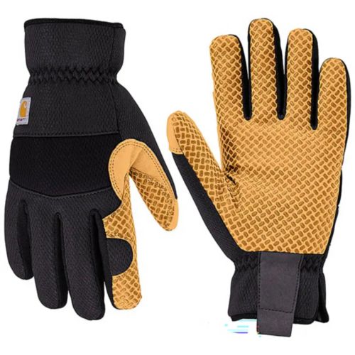 Carhartt Men's Insulated Duck Synthetic Leather Knit Cuff Gloves