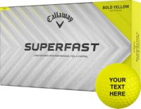 Callaway 2025 Superfast Bold Yellow Personalized Golf Balls - 15