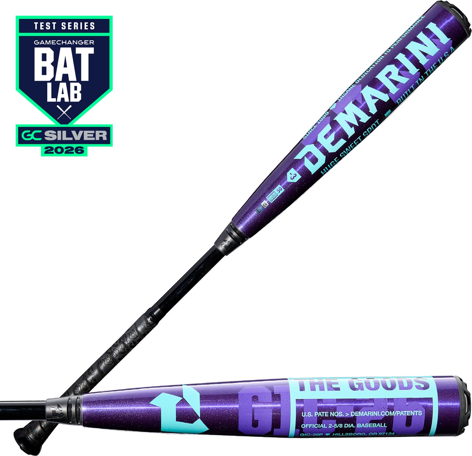 DeMarini The Goods Hybrid Royal Purple BBCOR Bat 2026 (-3) product image