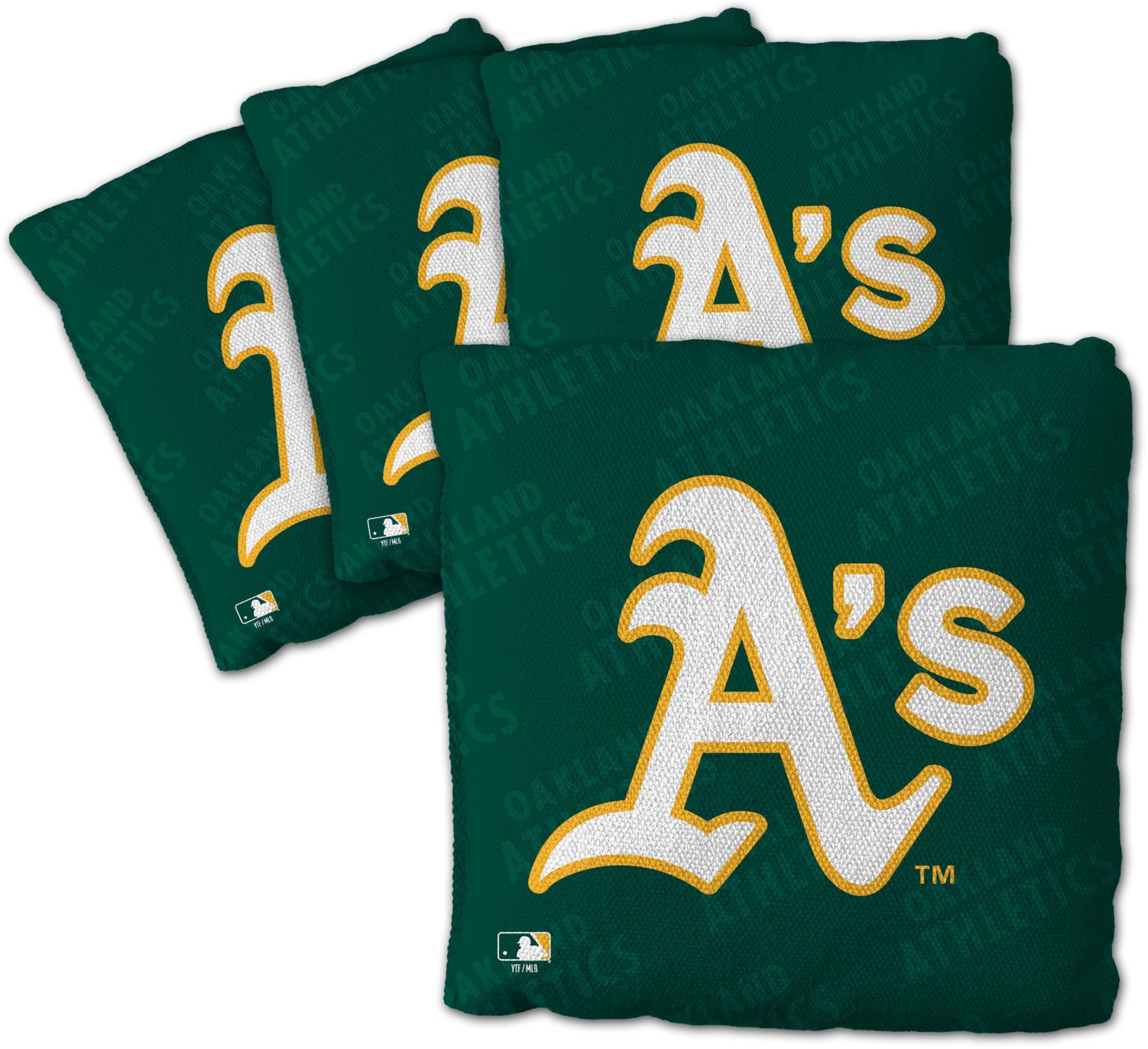 YouTheFan Athletics Green 4-Pack Cornhole Bean Bag Set product image