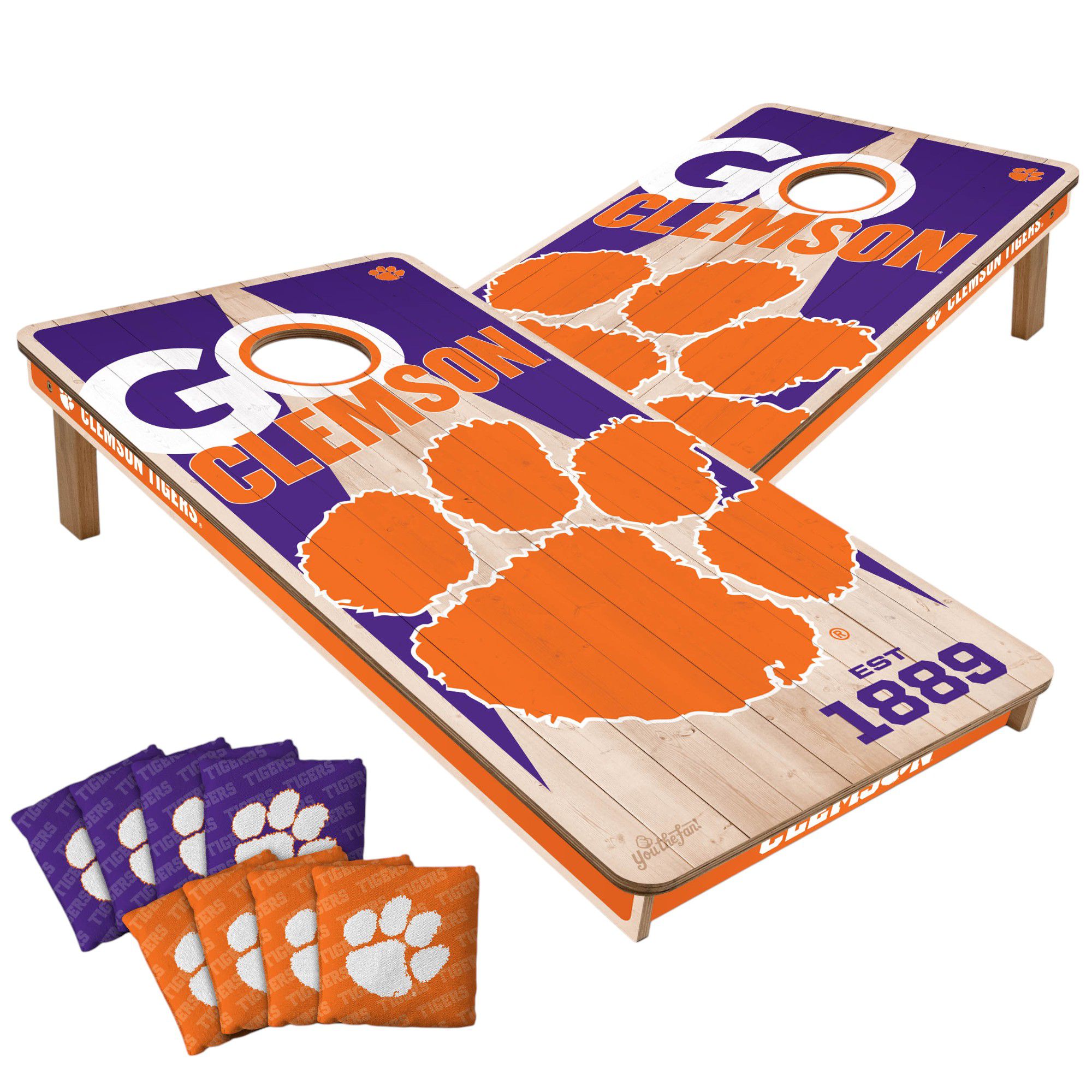 YouTheFan Clemson Tigers 2' x 4' Cornhole Boards product image