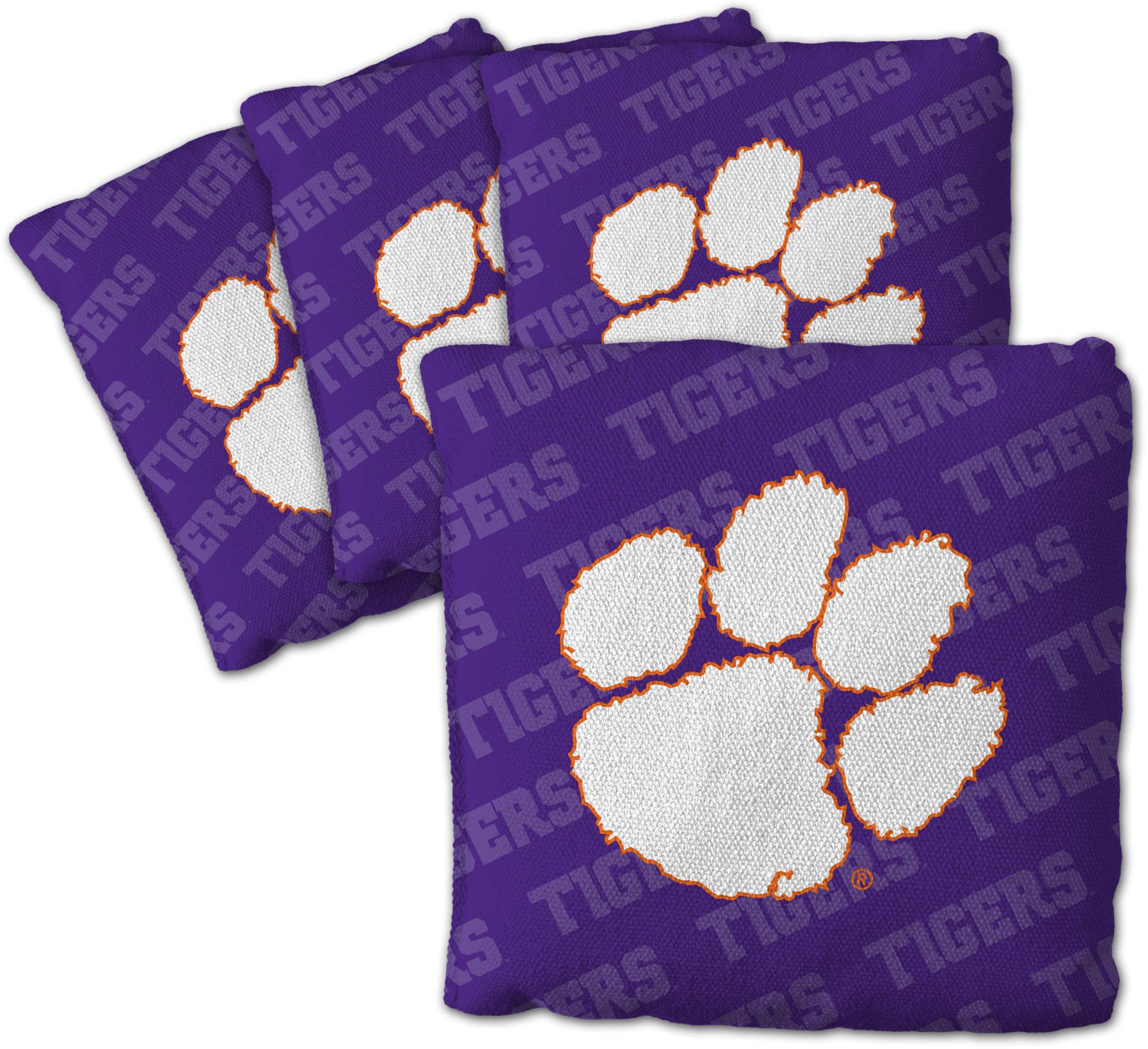 YouTheFan Clemson Tigers Purple 4-Pack Cornhole Bean Bag Set product image