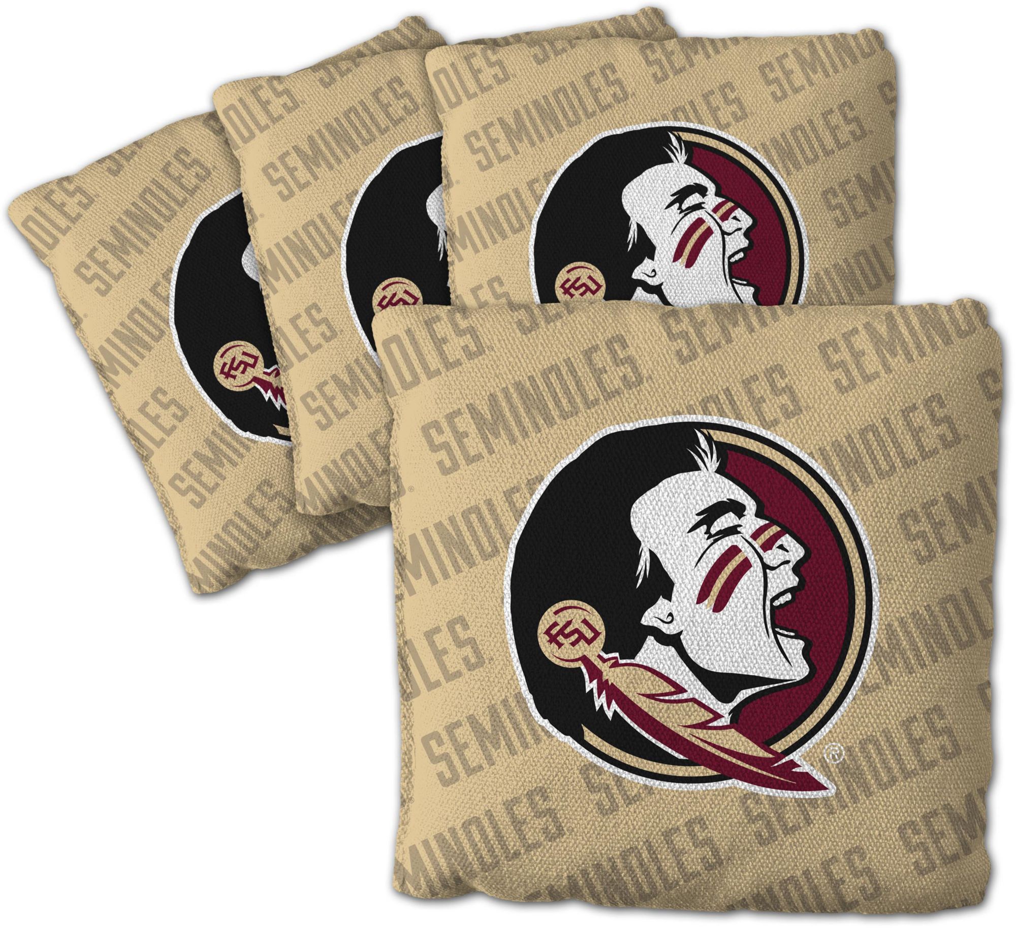 YouTheFan Florida State Seminoles Gold 4-Pack Cornhole Bean Bag Set product image