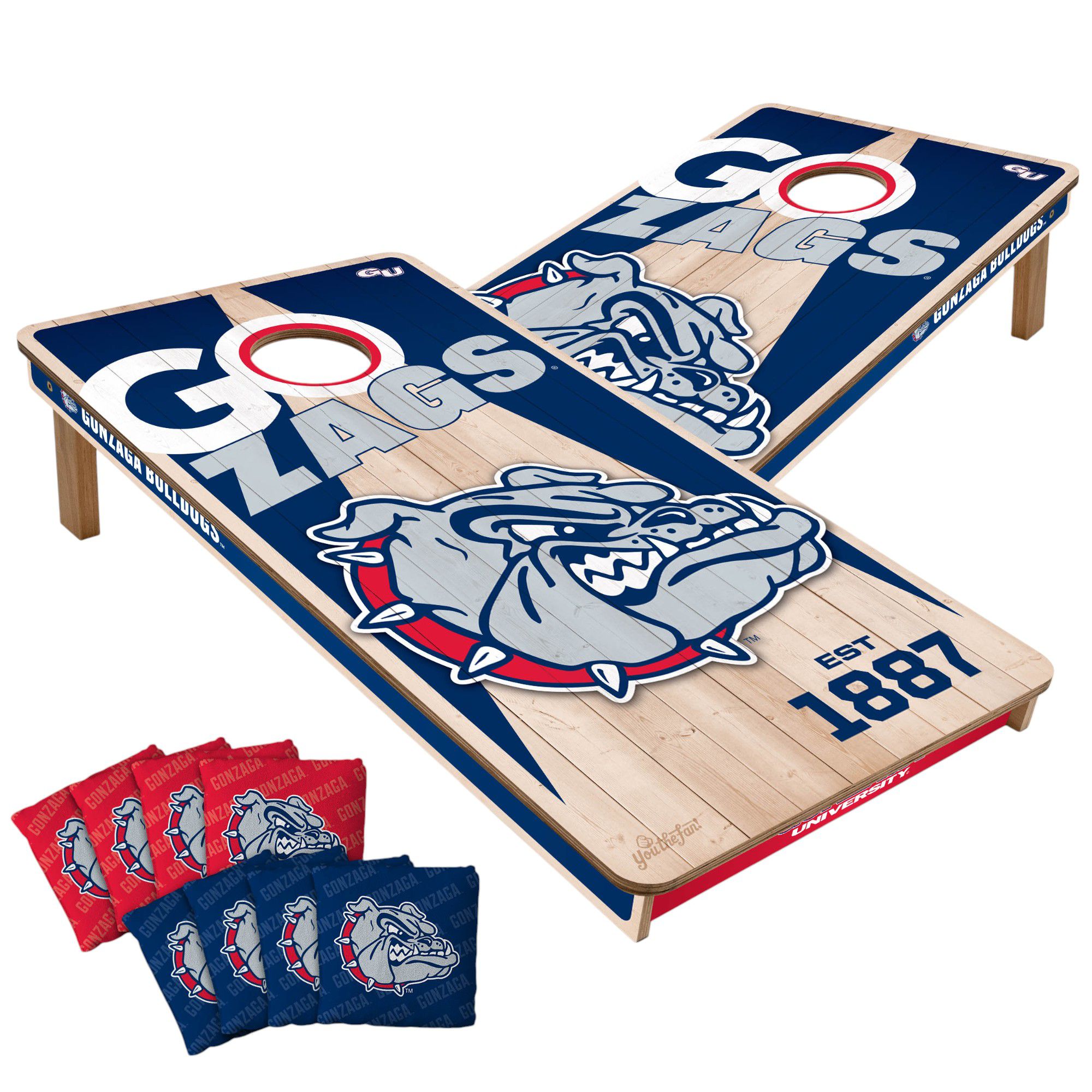 YouTheFan Gonzaga Bulldogs 2' x 4' Cornhole Boards product image