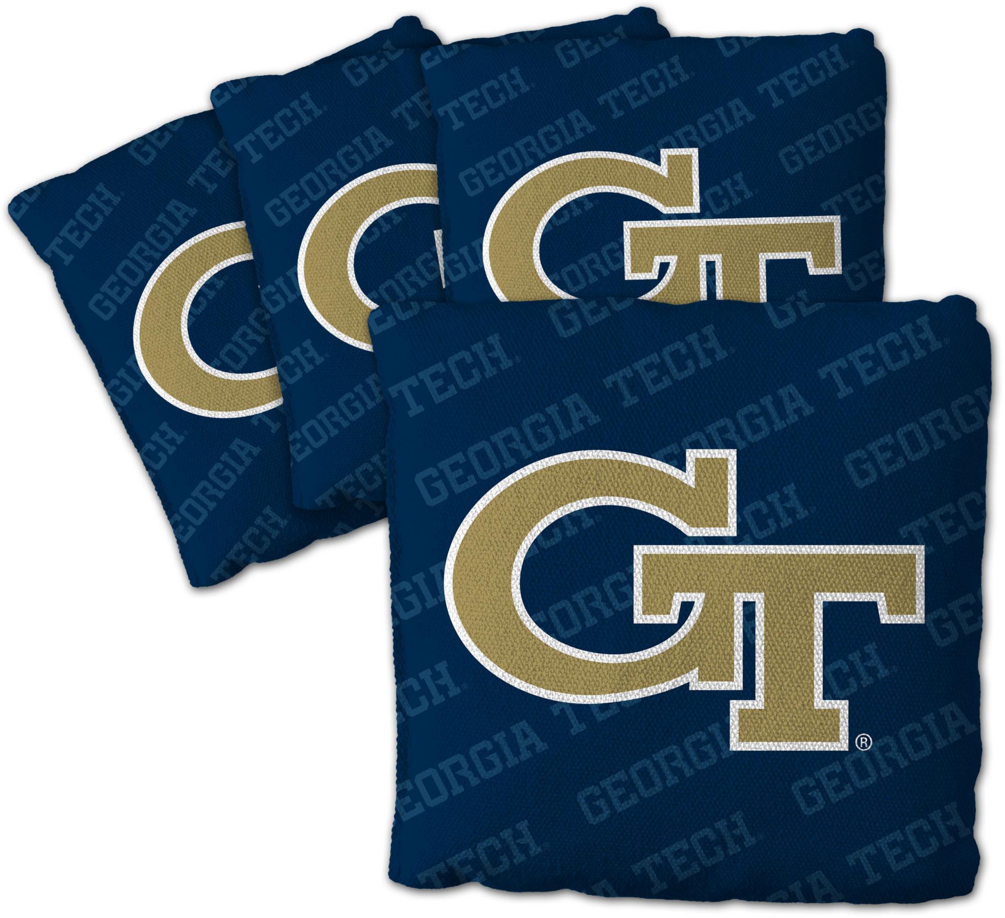 YouTheFan Georgia Tech Yellow Jackets Blue 4-Pack Cornhole Bean Bag Set product image