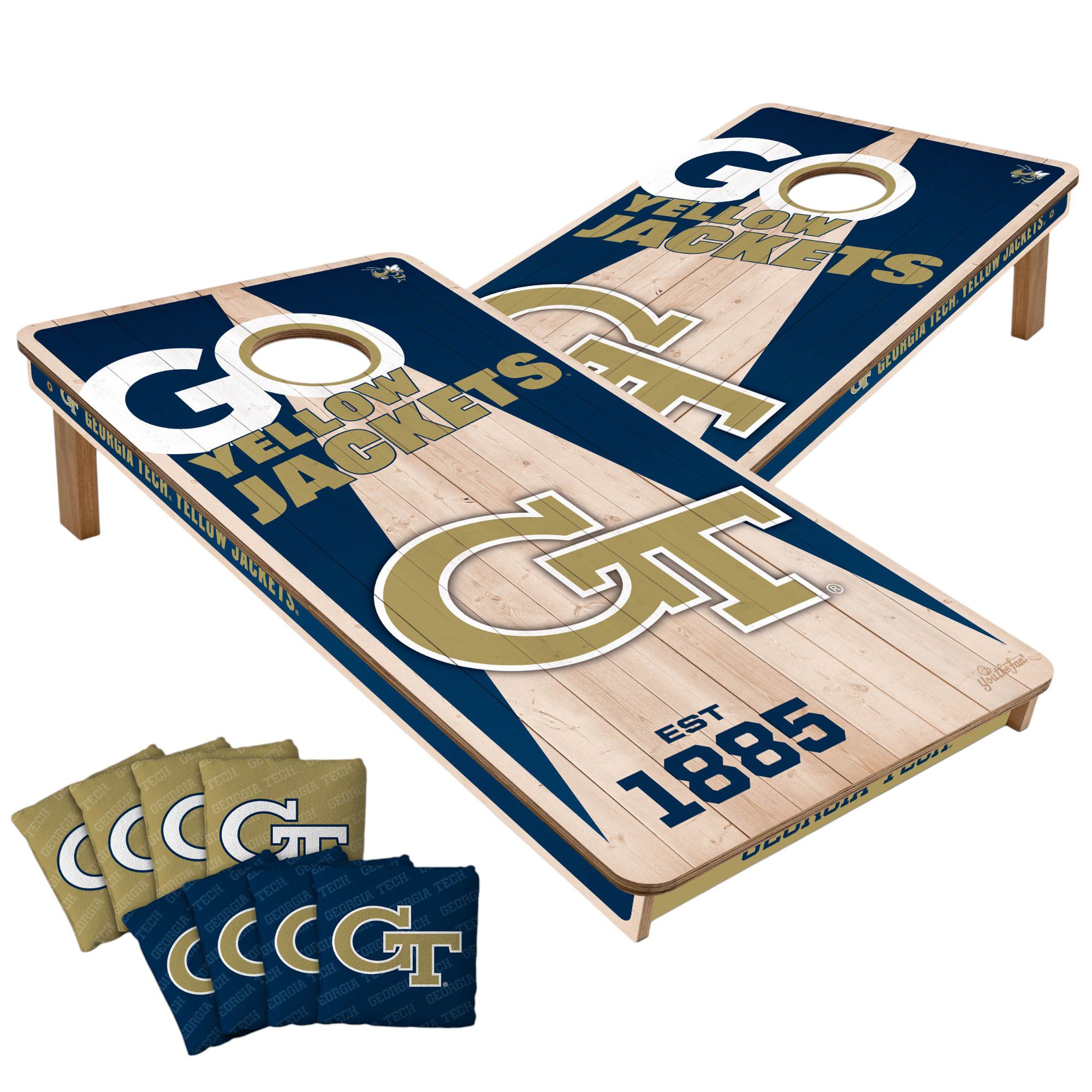 YouTheFan Georgia Tech Yellow Jackets 2' x 4' Cornhole Boards product image
