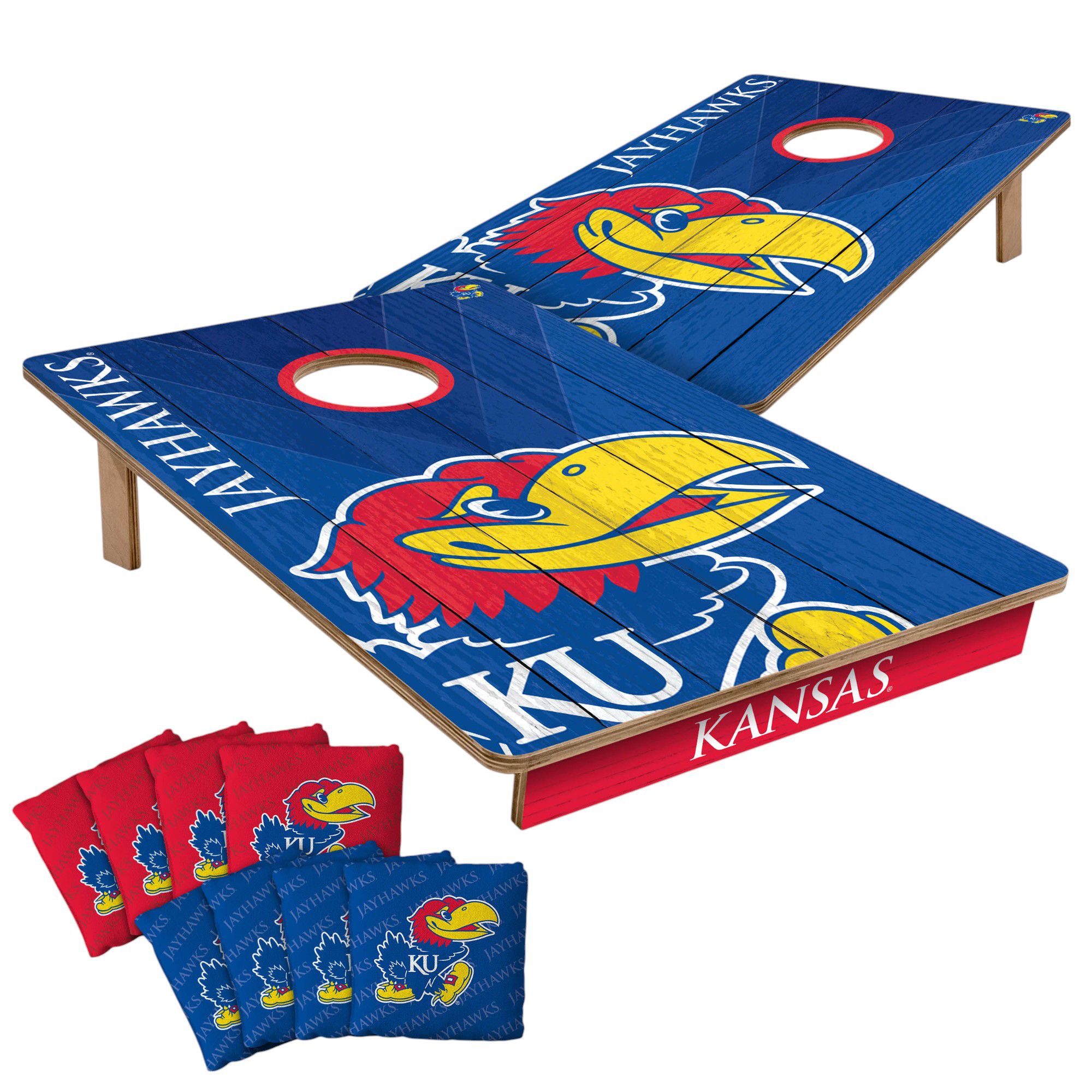 YouTheFan Kansas Jayhawks 2' x 3' Cornhole Boards product image
