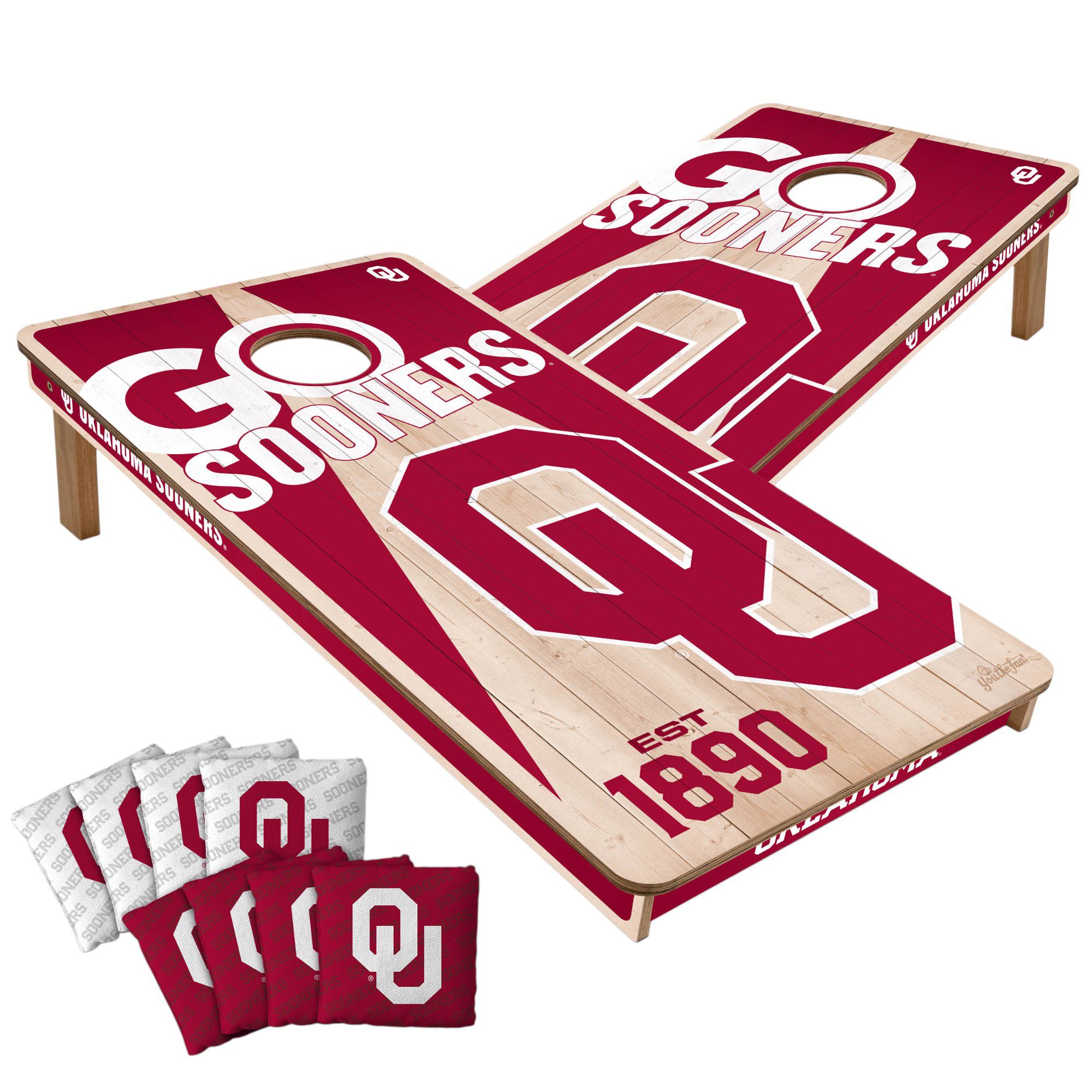 YouTheFan Oklahoma Sooners 2' x 4' Cornhole Boards product image