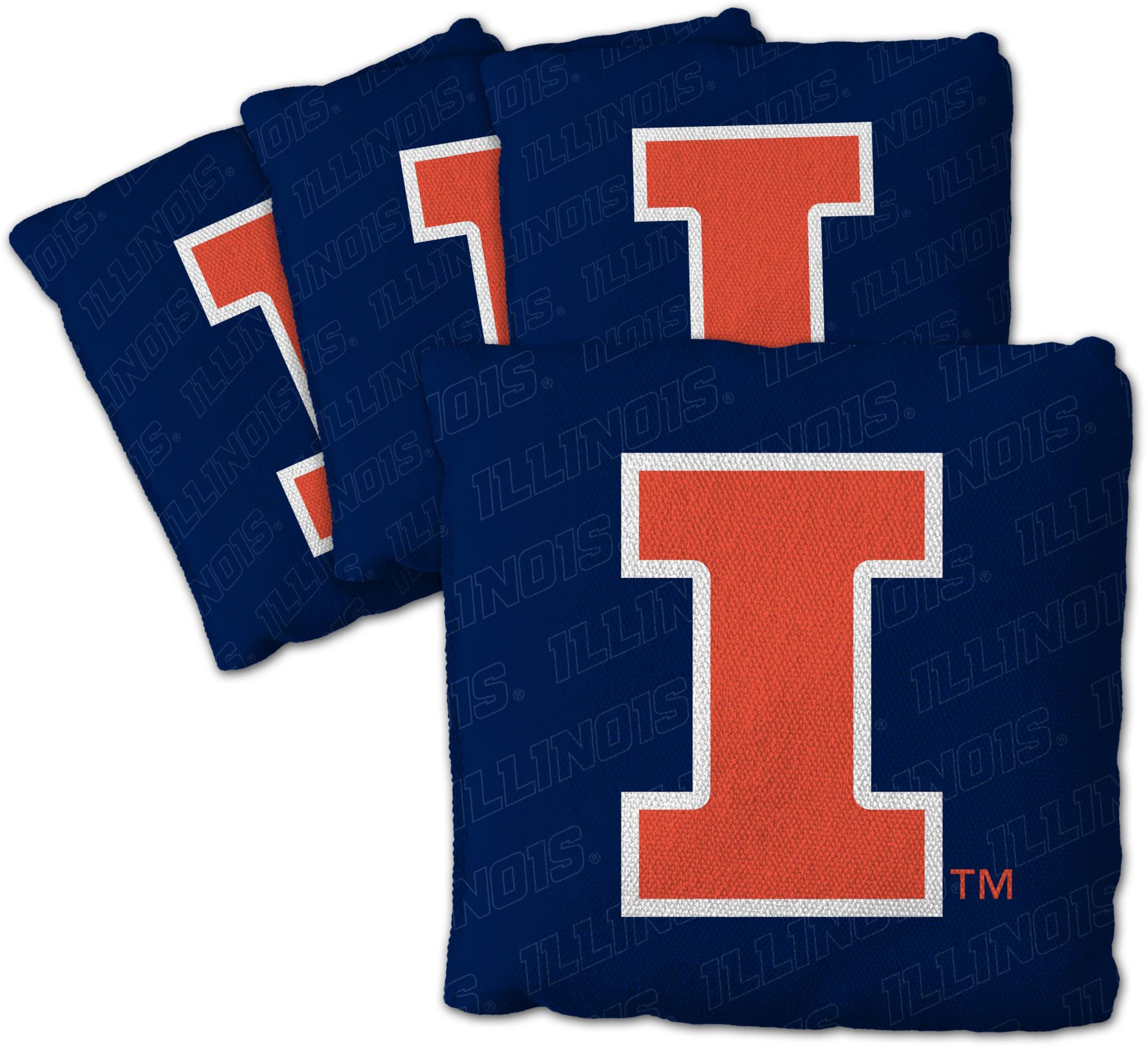 YouTheFan Illinois Fighting Illini Blue 4-Pack Cornhole Bean Bag Set product image