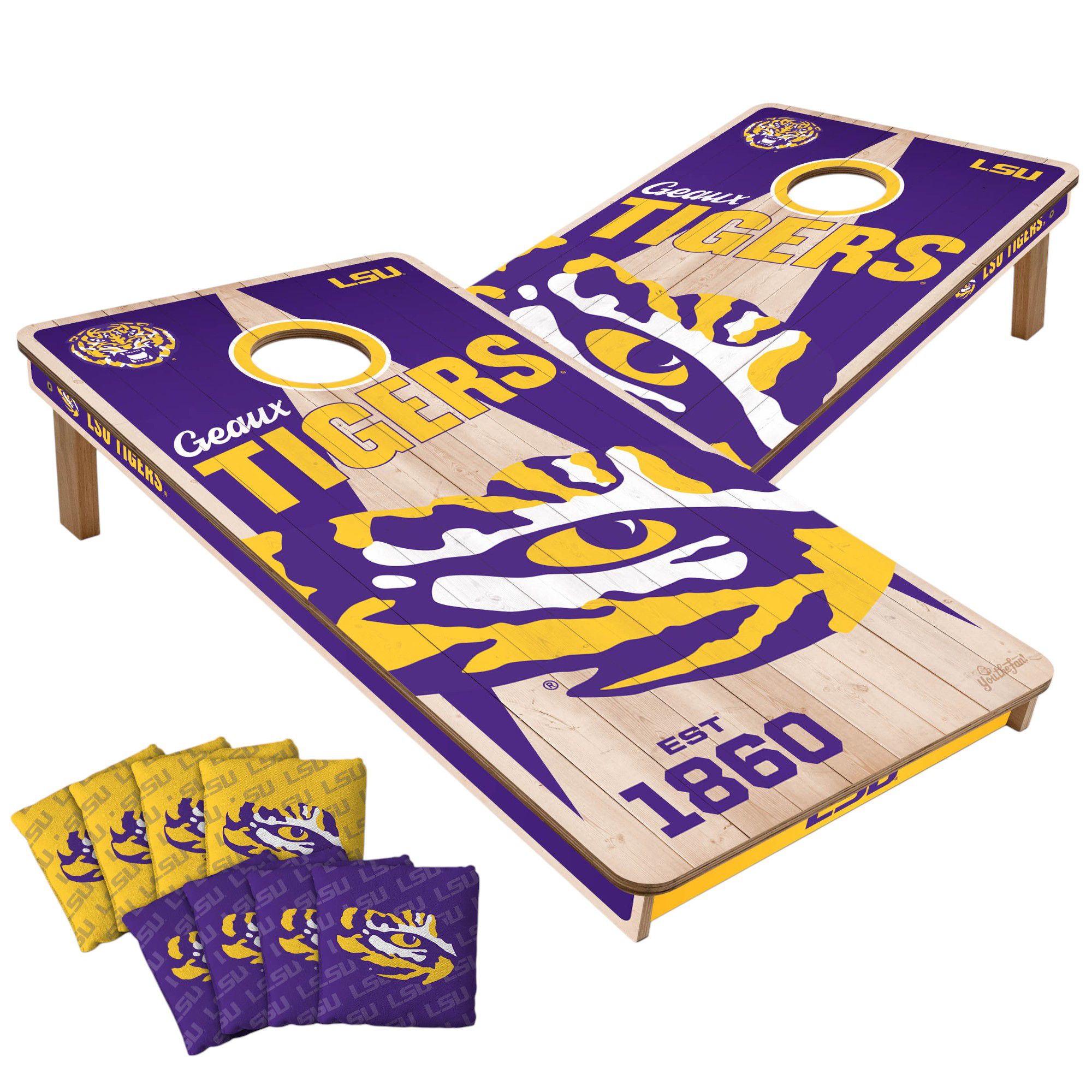 YouTheFan LSU Tigers 2' x 4' Cornhole Boards product image