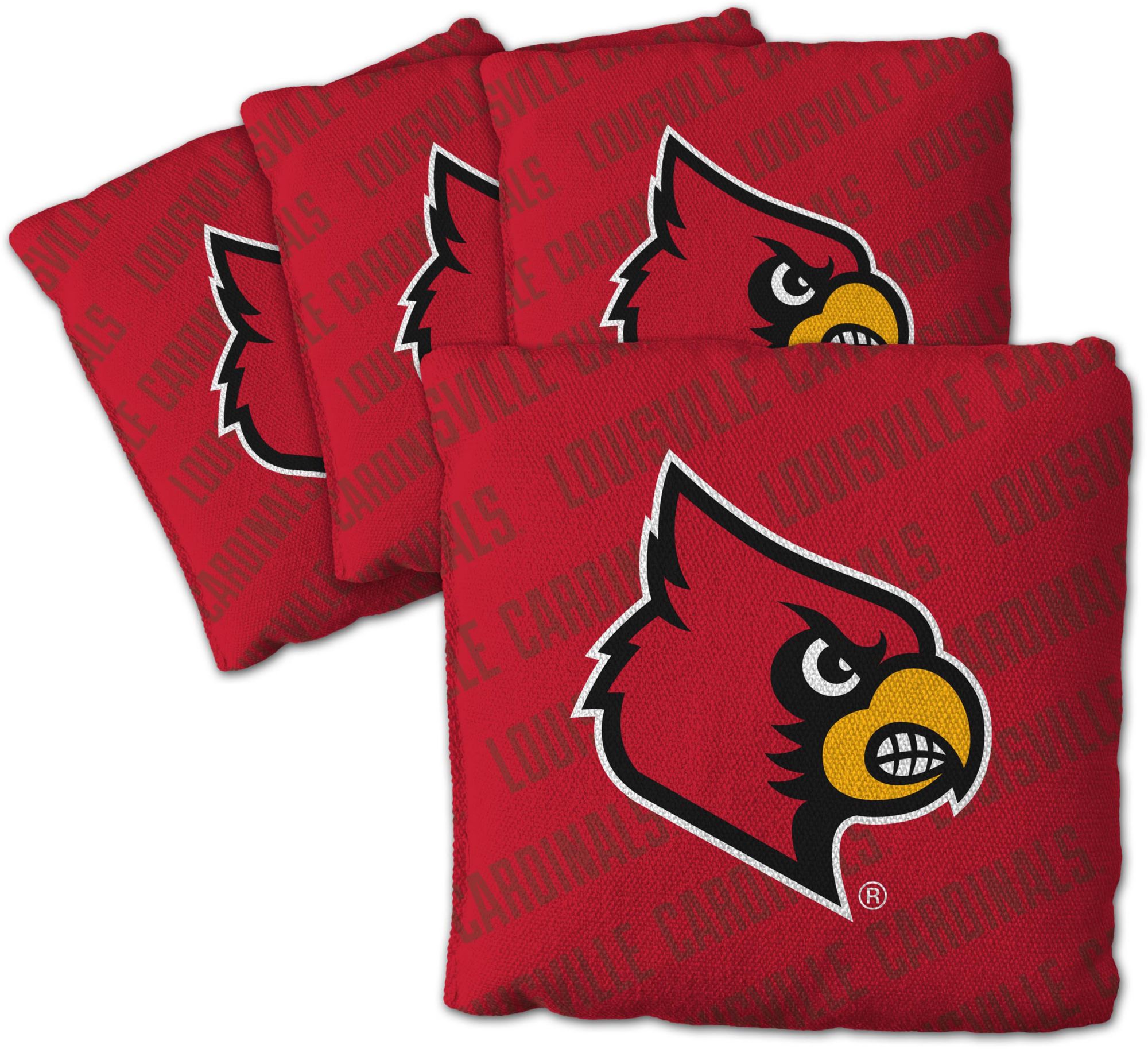 YouTheFan Louisville Cardinals Red 4-Pack Cornhole Bean Bag Set product image